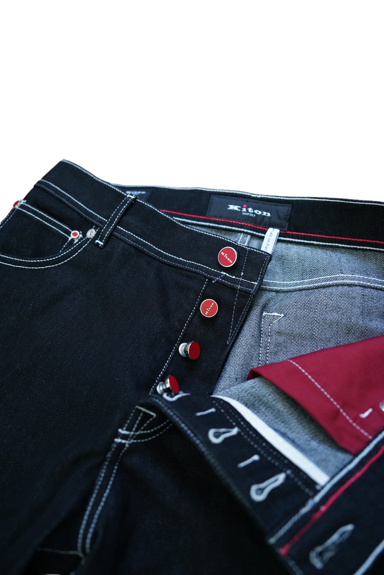 Kiton Jeans schwarz Japan Denim