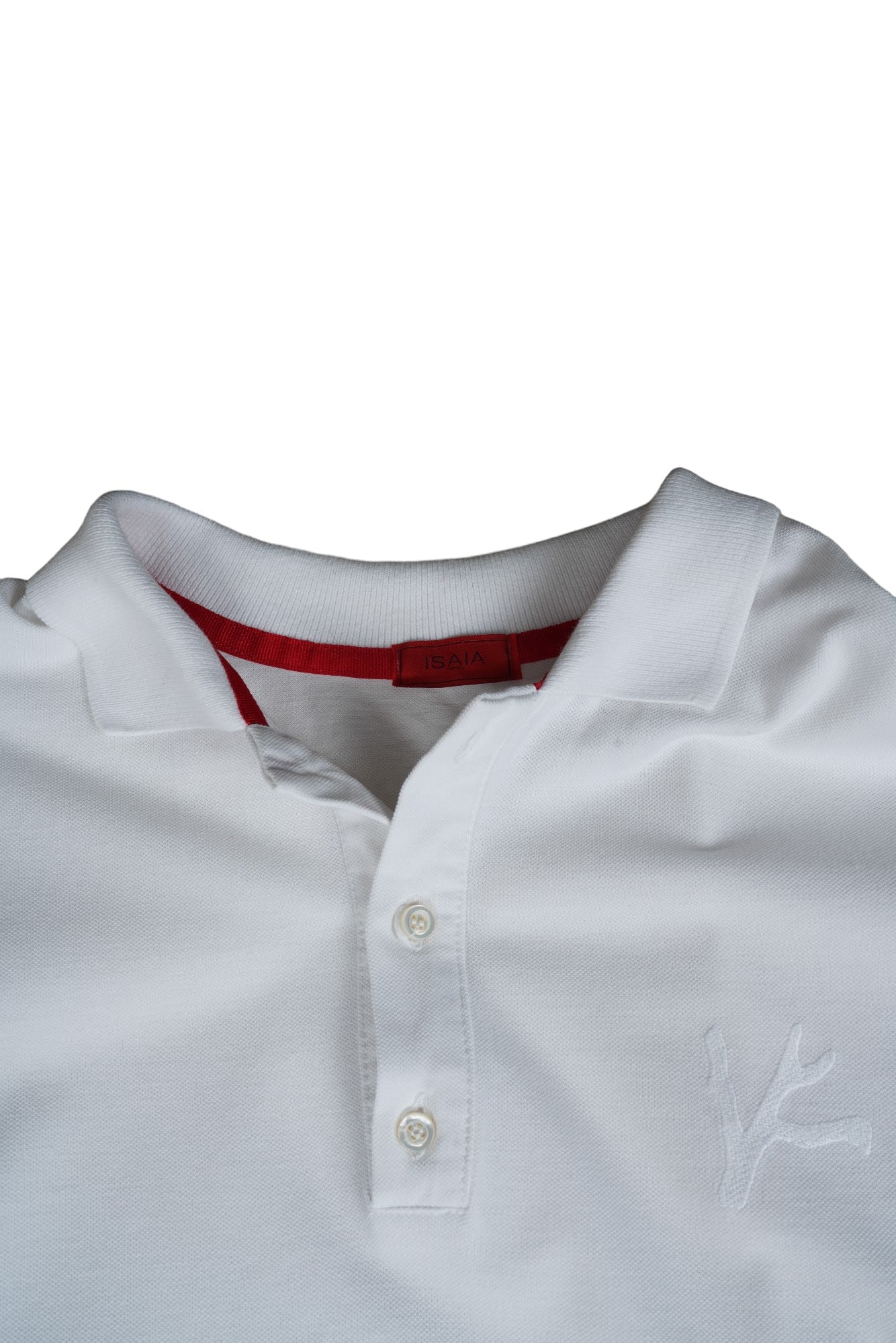 Isaia Polo White with Embroidery L