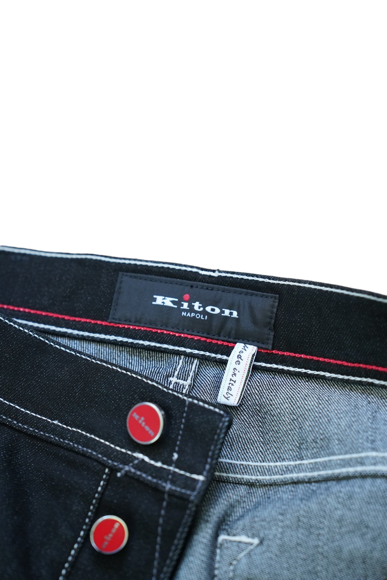 Kiton Jeans schwarz Japan Denim