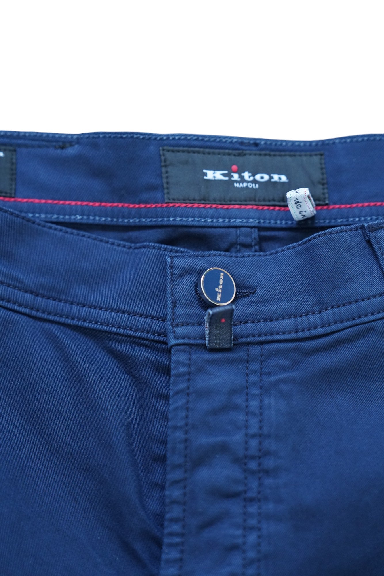 Kiton wool/linen trousers slim