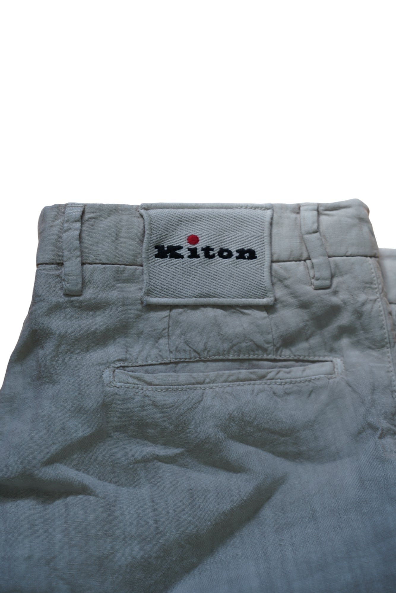 Kiton wool/linen trousers slim