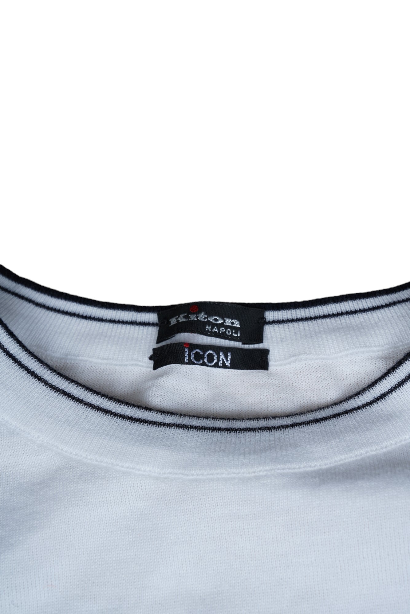 Kiton 毛衣 套头衫 棉质 Icon 白色