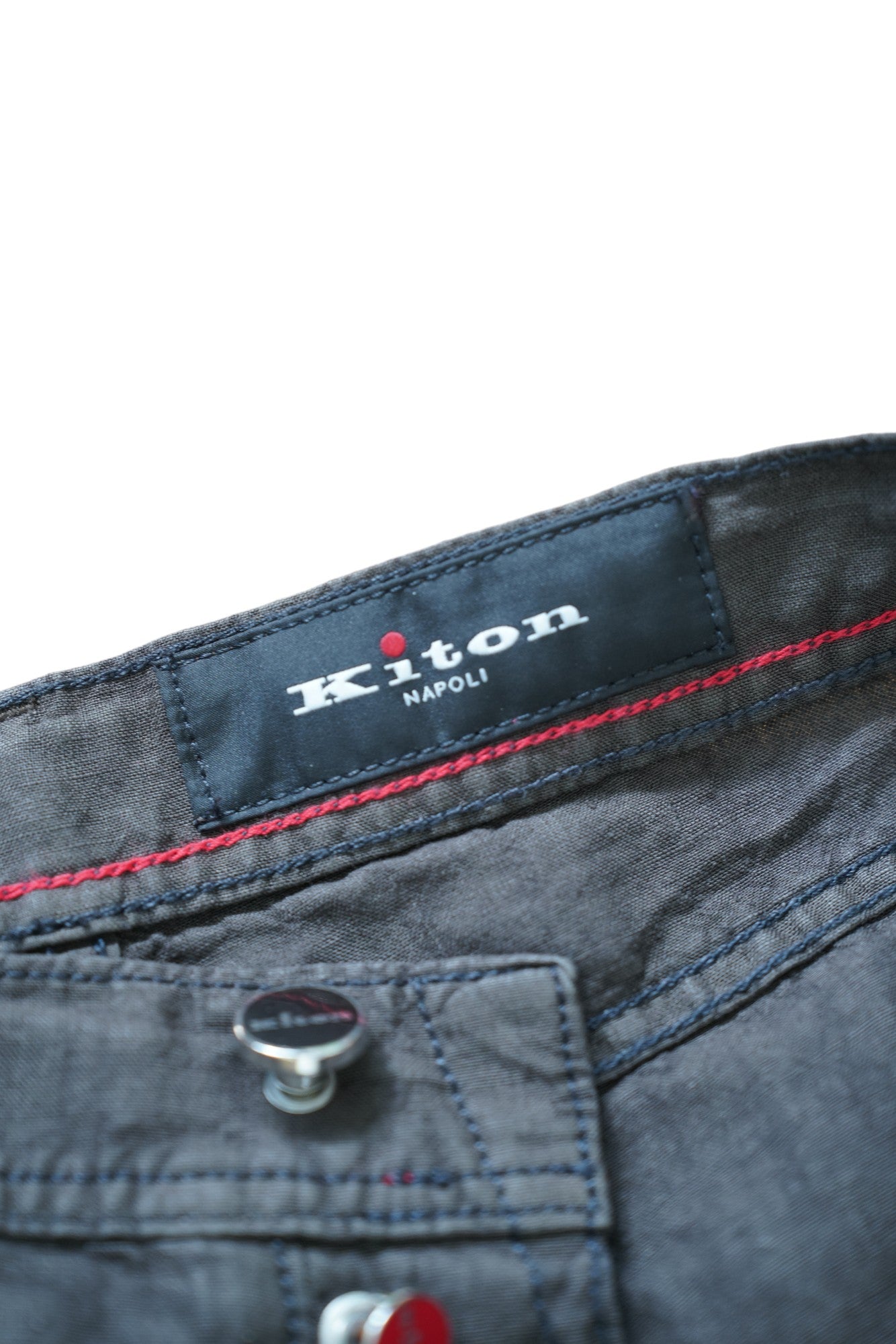 Kiton wool/linen trousers slim