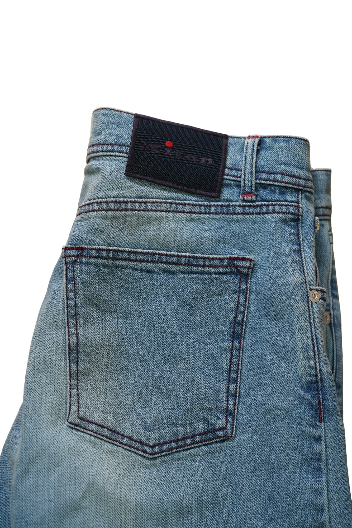 Kiton Jeans blau Japan denim light washed