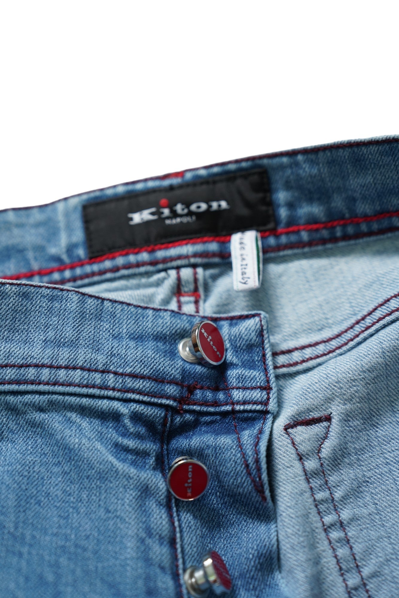 Kiton Jeans blau Japan denim light washed