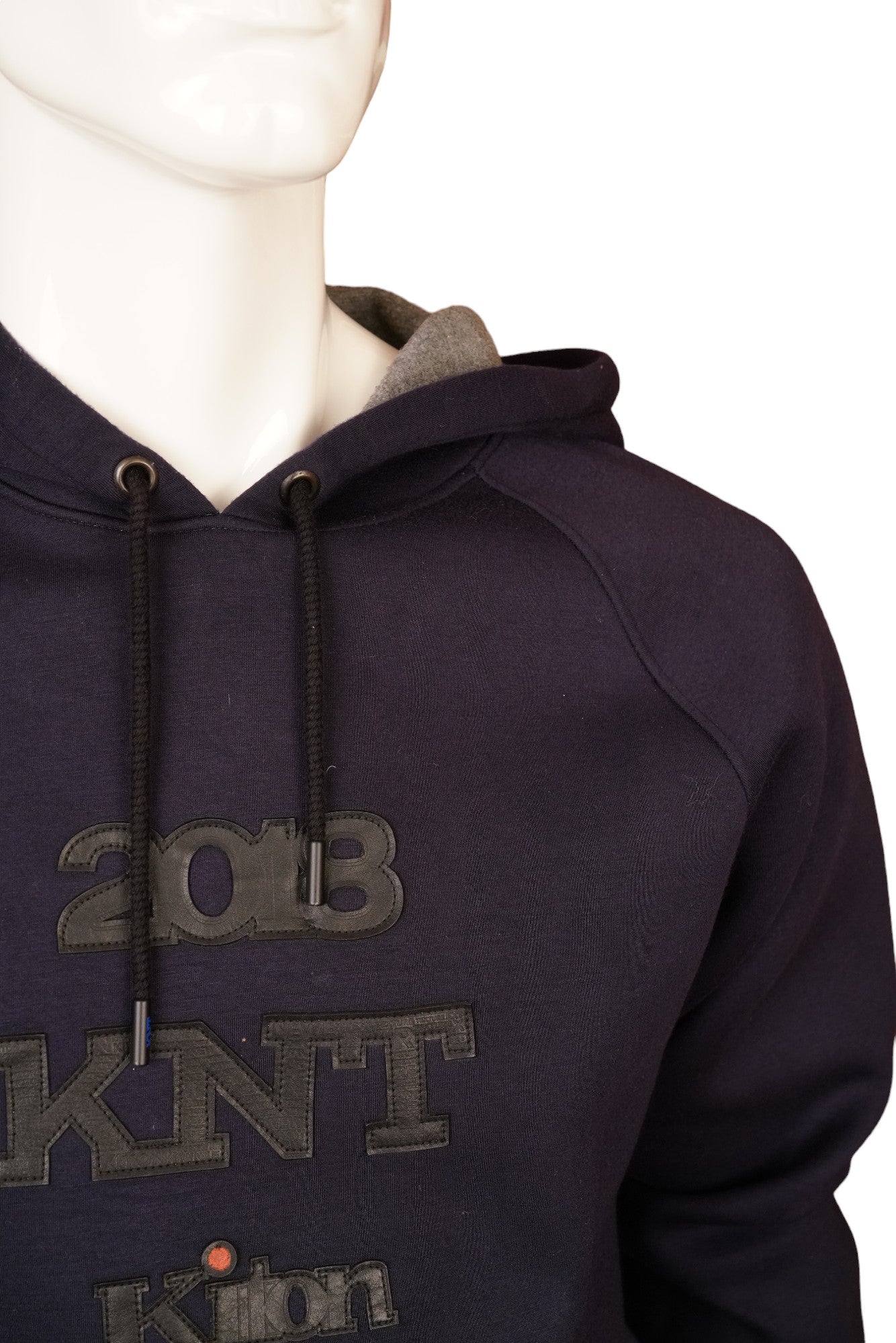 Kiton KNT Kapuzensweatshirt Pullover mit Lederdetails