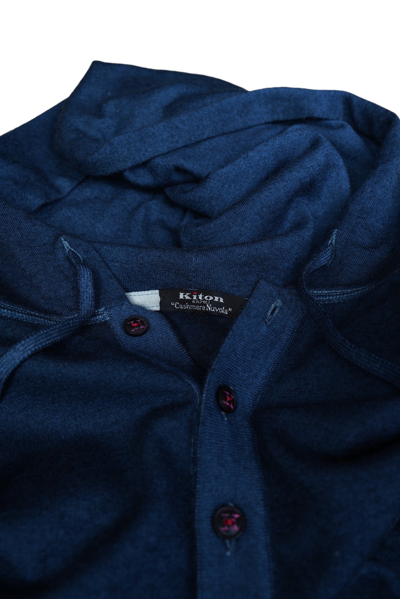 Kiton cardigan with hood cashmere/silk