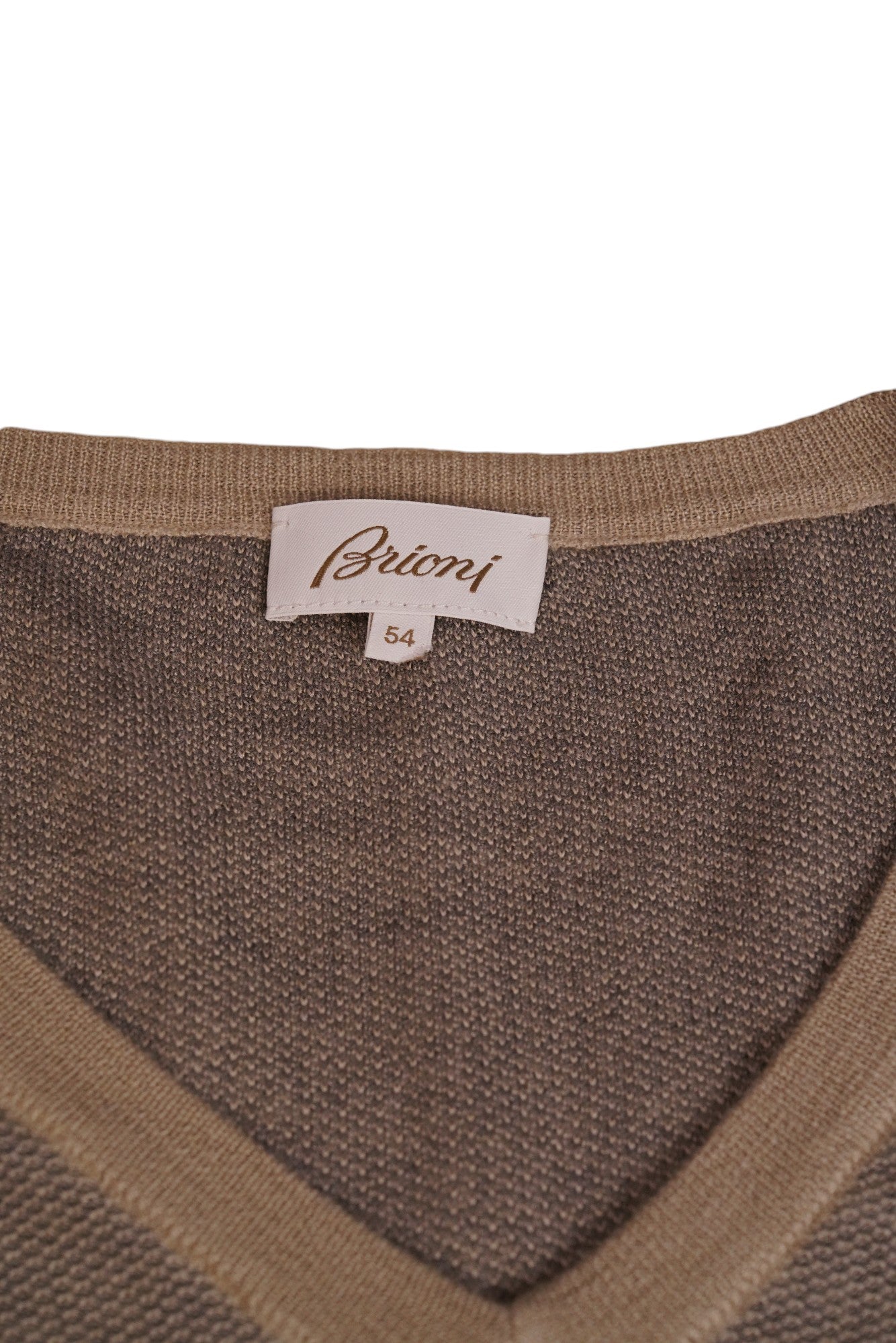 Brioni Pull V-Neck Sweater Pullover Baumwolle/Kaschmir/Seide