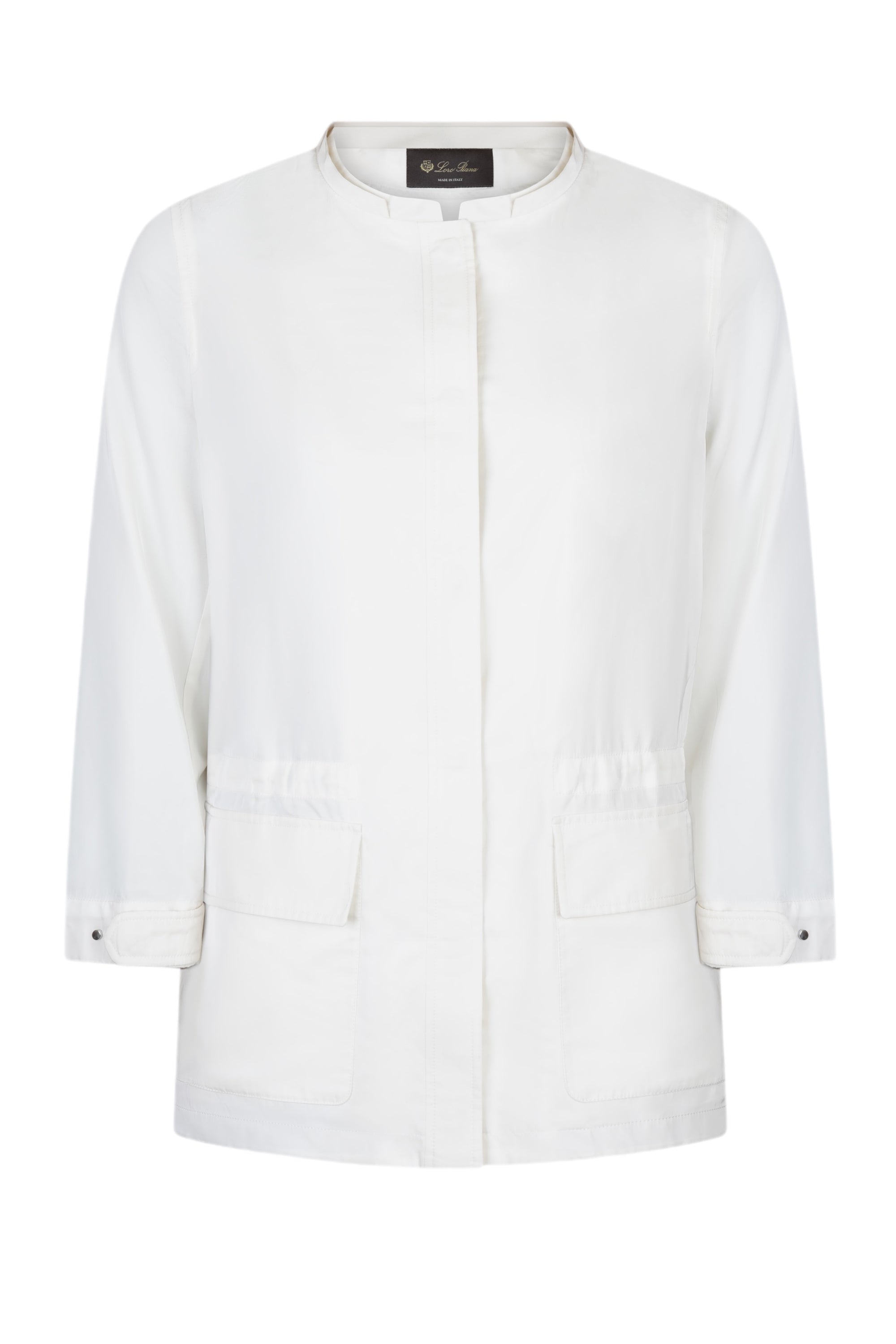 Loro Piana Jacke Damen Seidenmischung mit Lederdetails