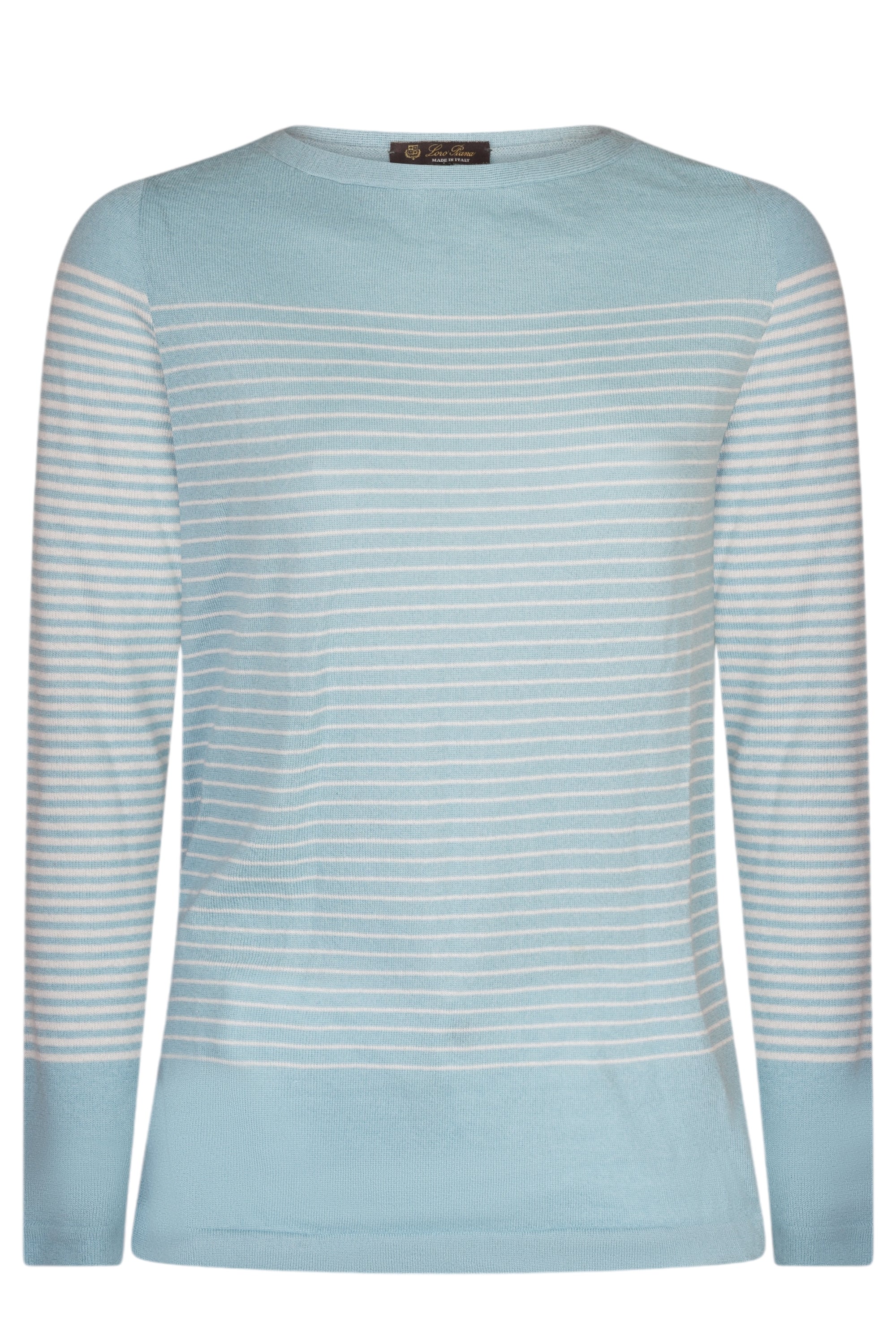 Loro Piana Pullover Sweater Damen Kaschmir Rundhals blau