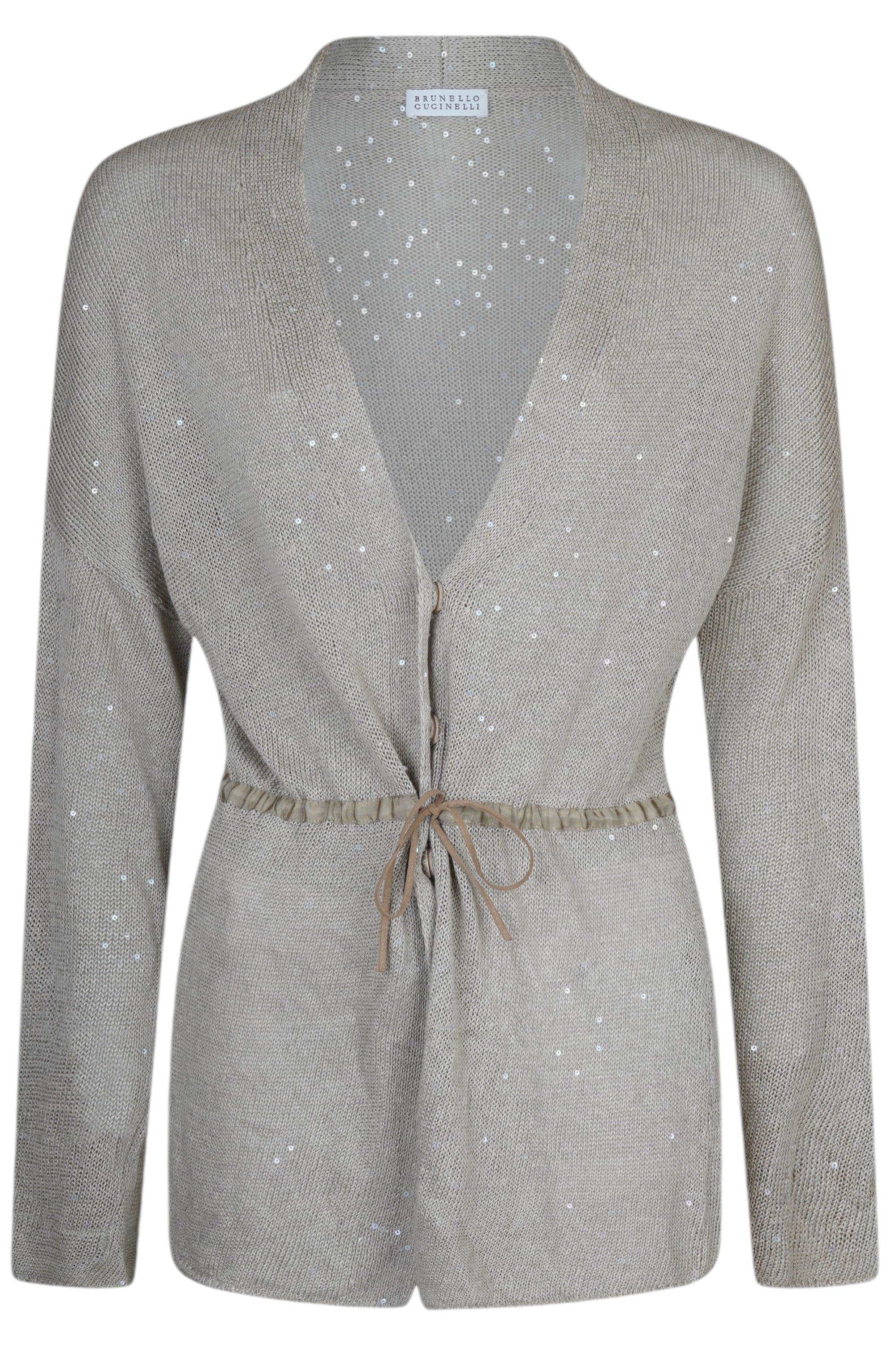 Brunello Cucinelli Cardigan Jacke Damen Leinen/ Seide Dazzling