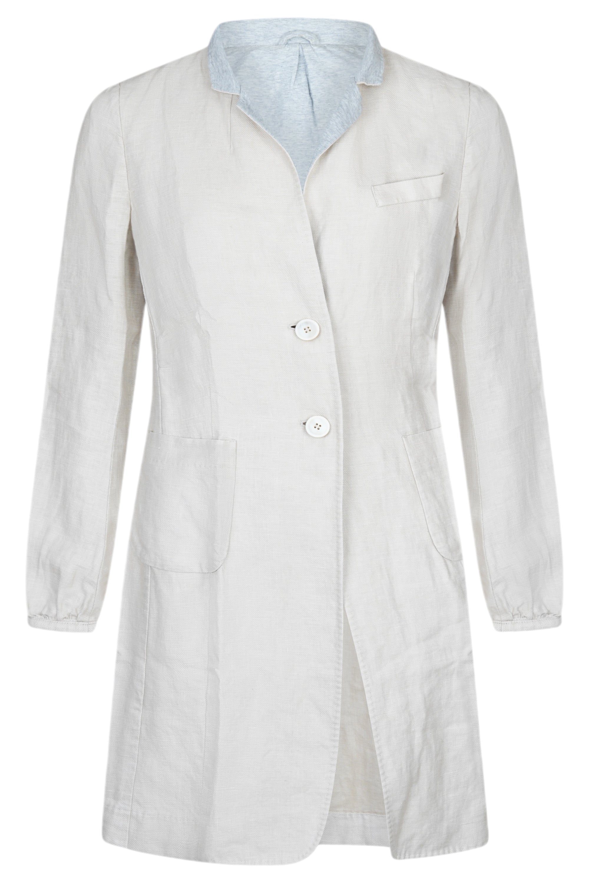 Brunello Cucinelli Mantel Jacke Leinen Damen braun