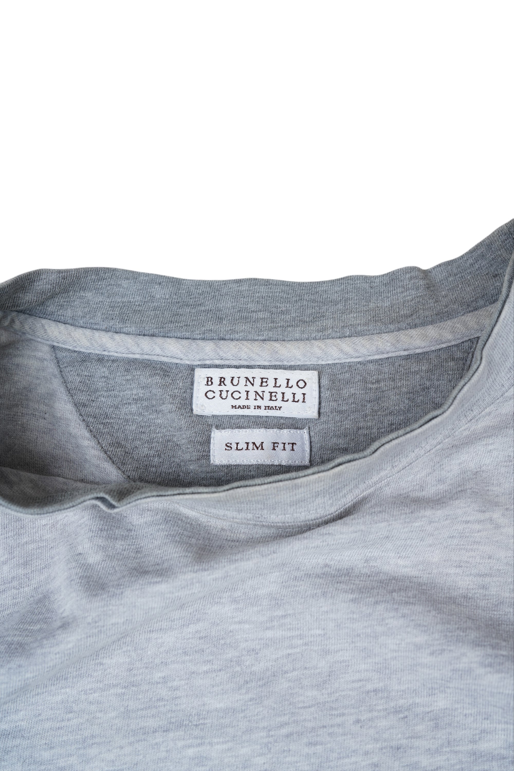 Brunello Cucinelli Sweat-shirt manches longues pour homme en jersey de coton