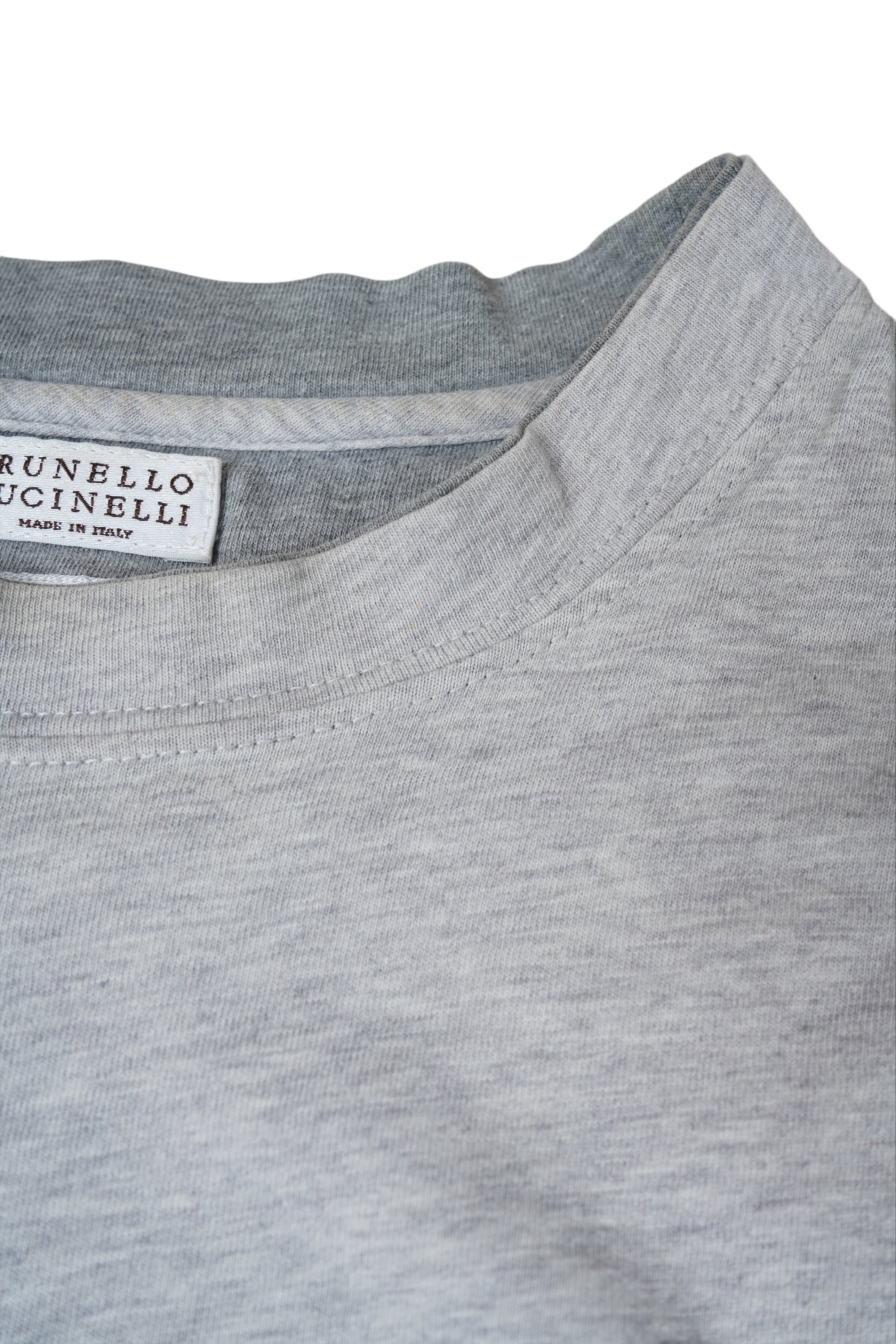 Brunello Cucinelli Sweat-shirt manches longues pour homme en jersey de coton