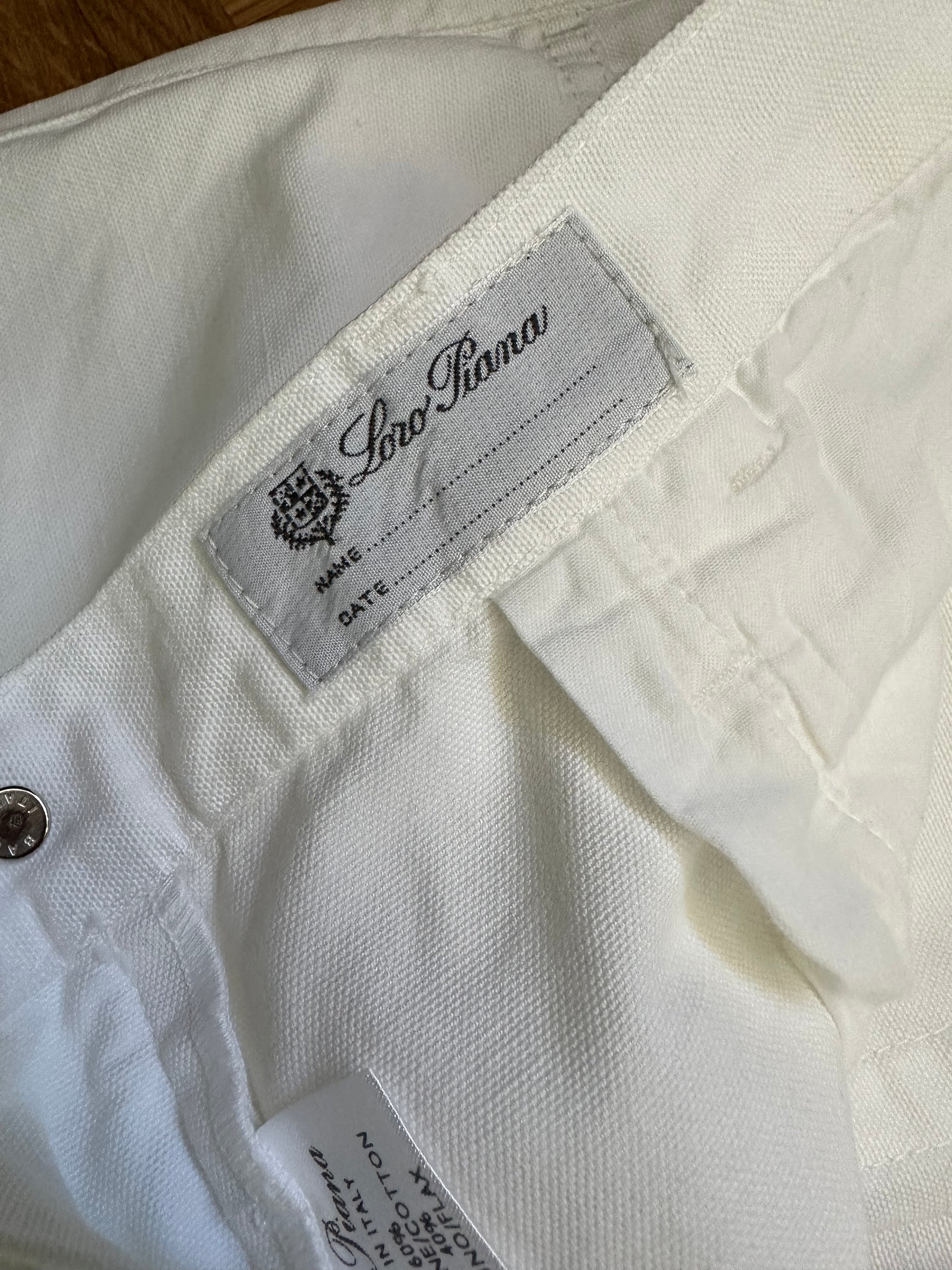 Loro Piana pants white