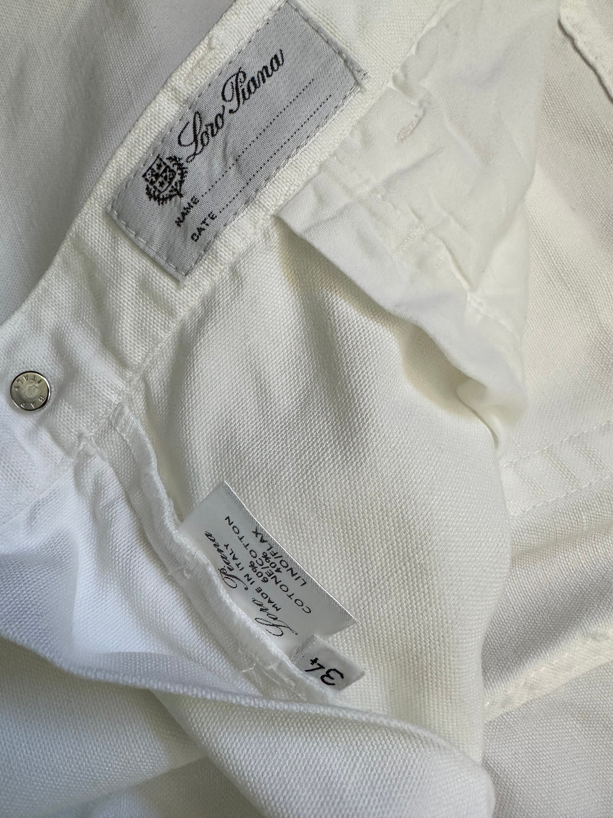 Loro Piana pants white