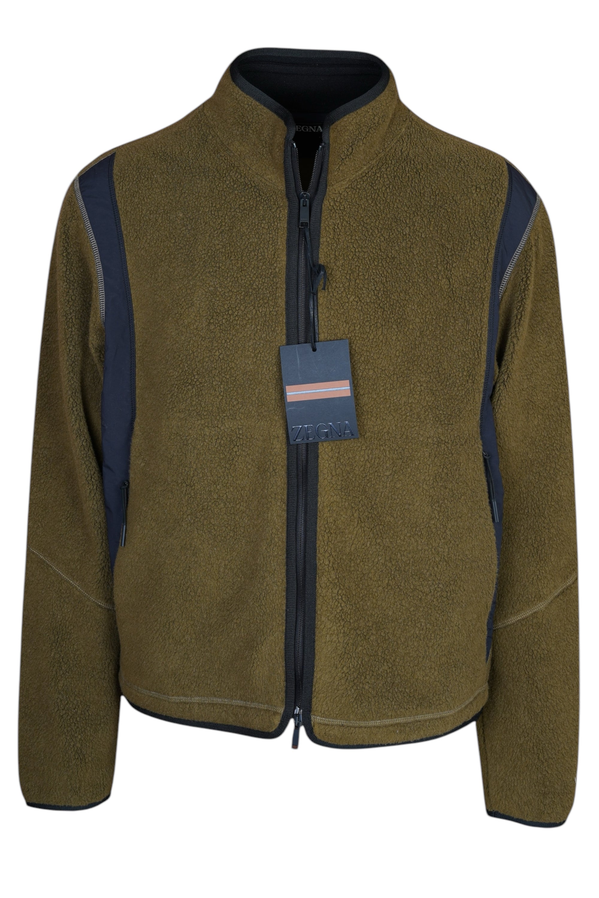 Zegna chore jacket in wool and cotton jersey