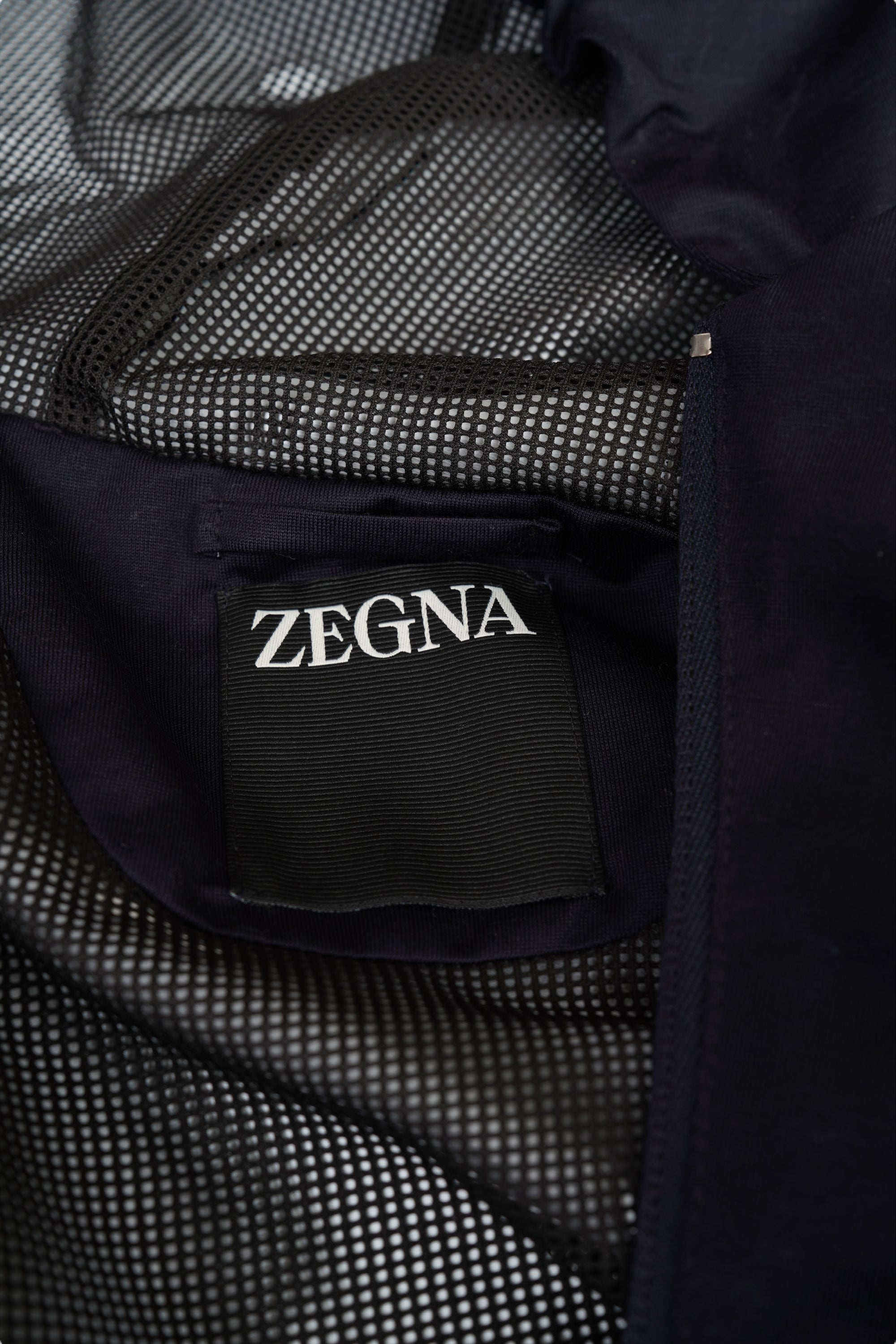 Zegna Weste Jacke kurzarm Wolle leicht gefüttert mit Kapuze