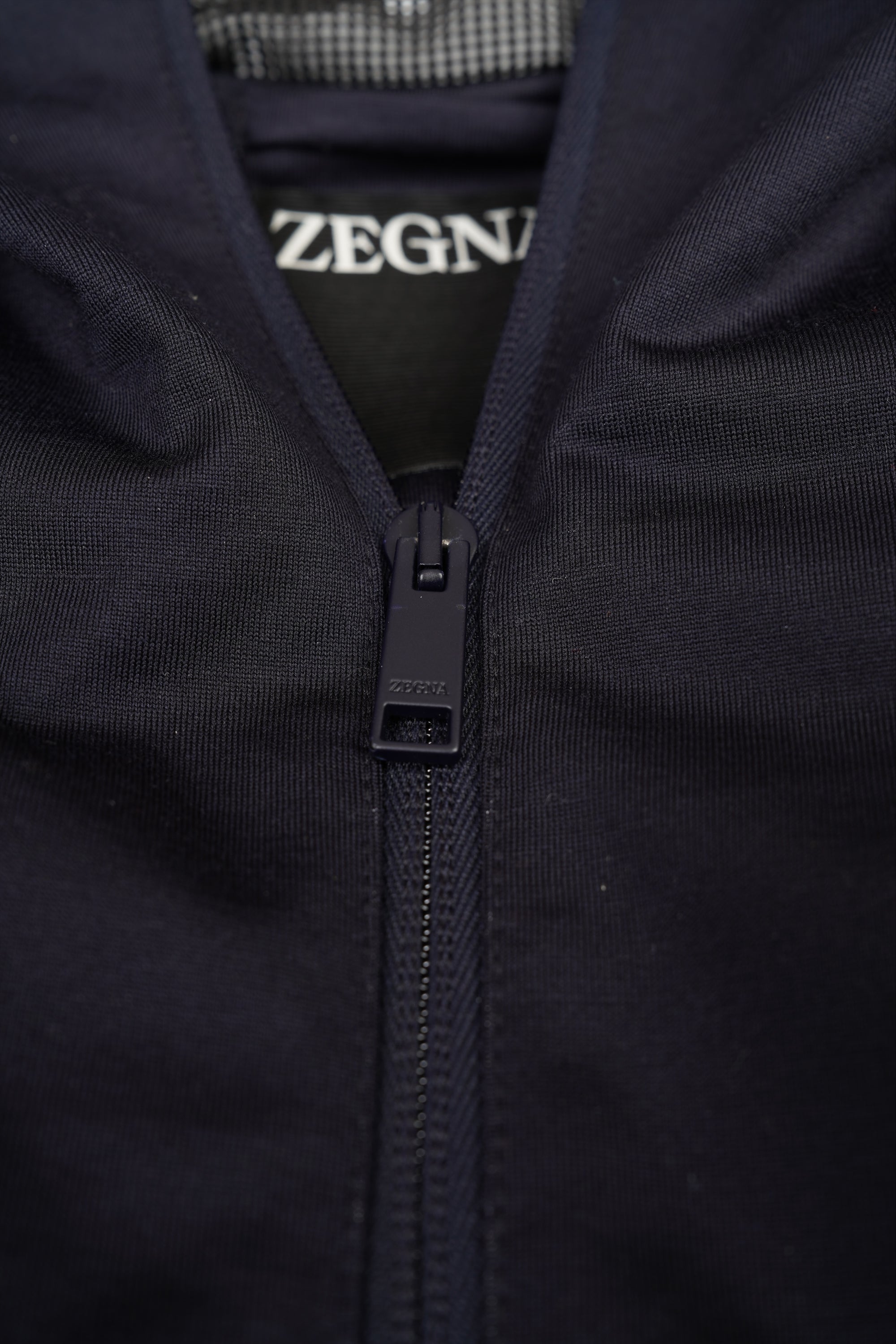 Zegna chore jacket in wool and cotton jersey