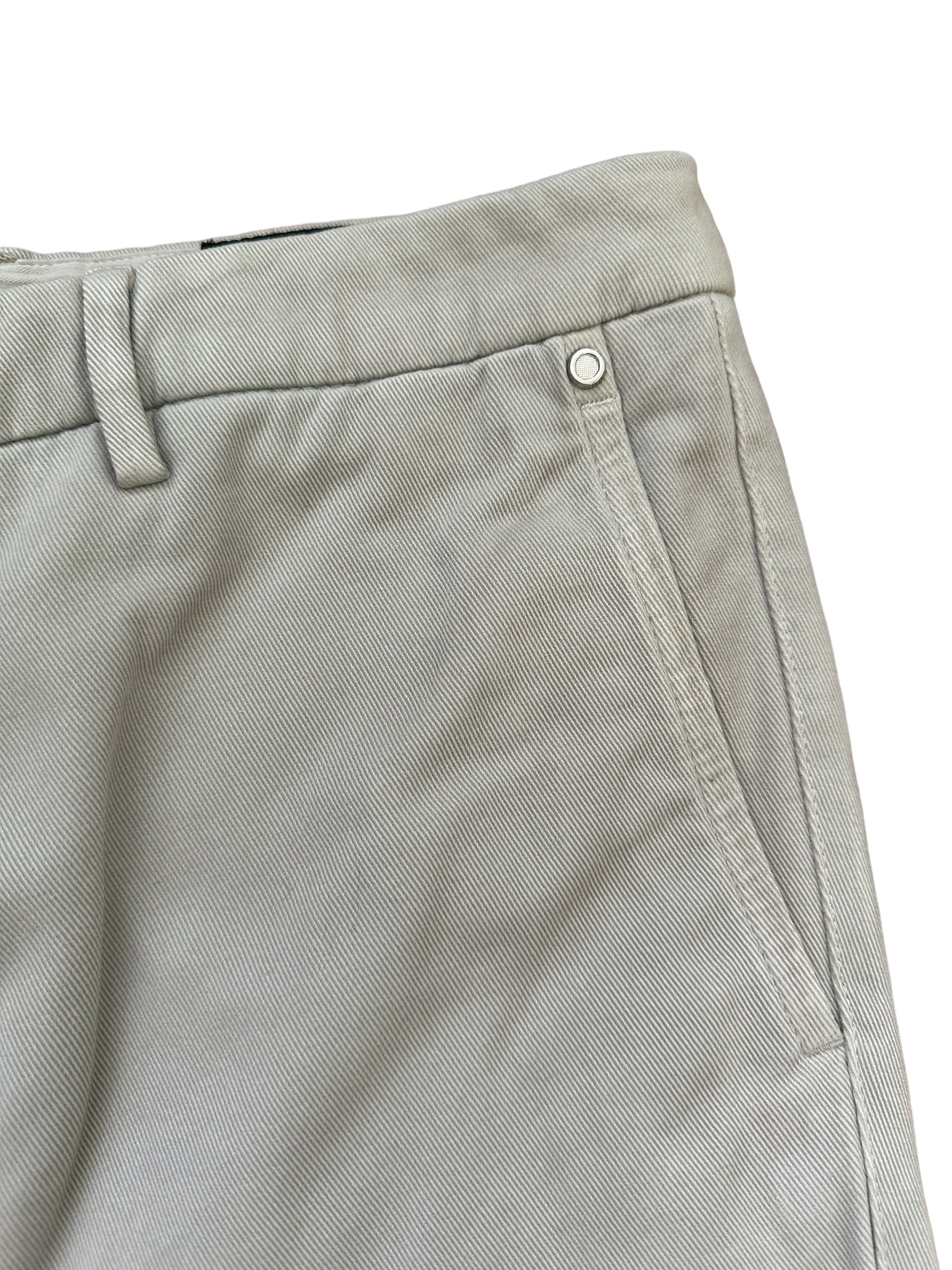 Kiton Chino Light Gray 36 New with fabric reserve Item no.: 10045