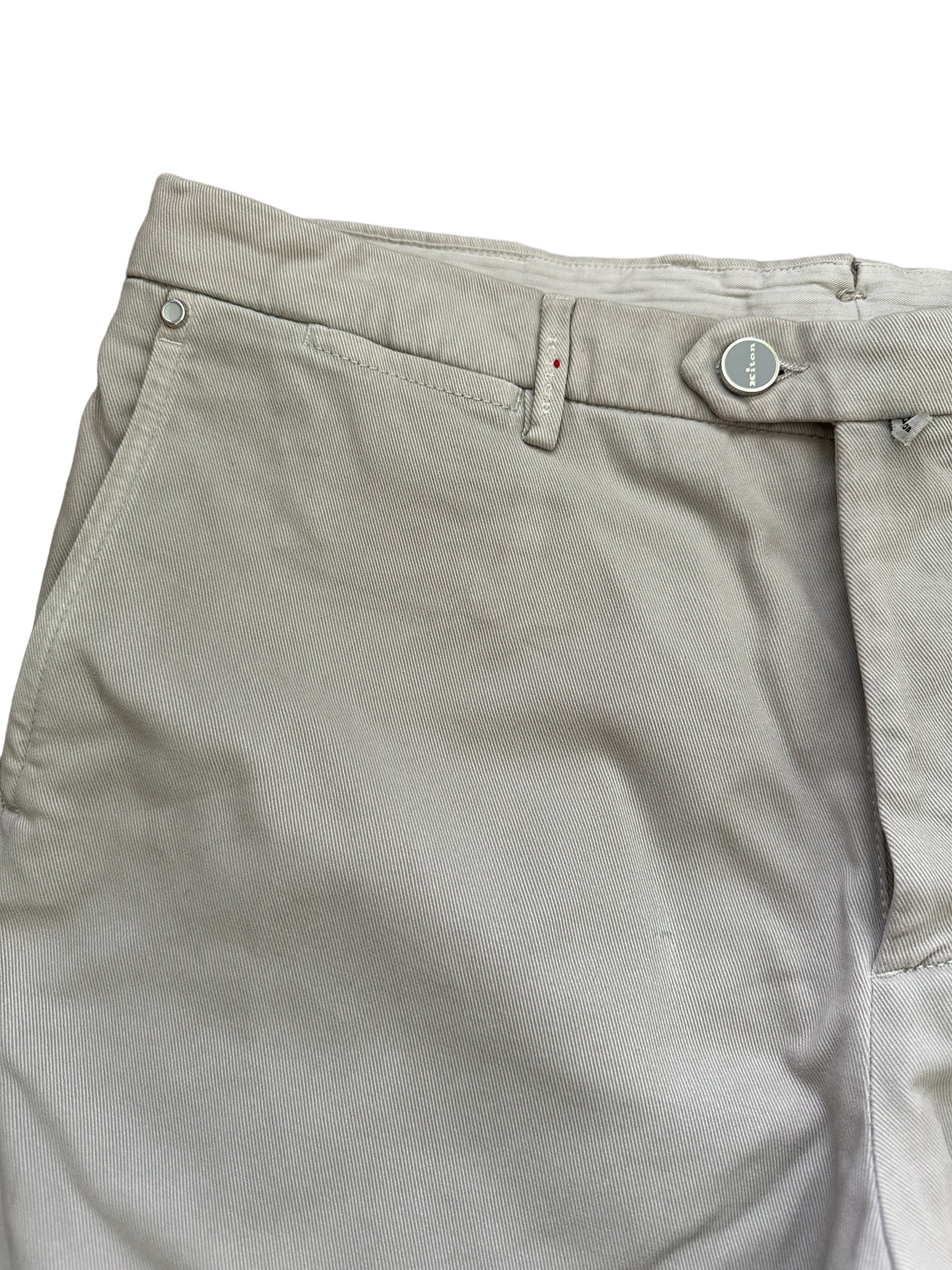 Kiton Chino Light Gray 36 New with fabric reserve Item no.: 10045