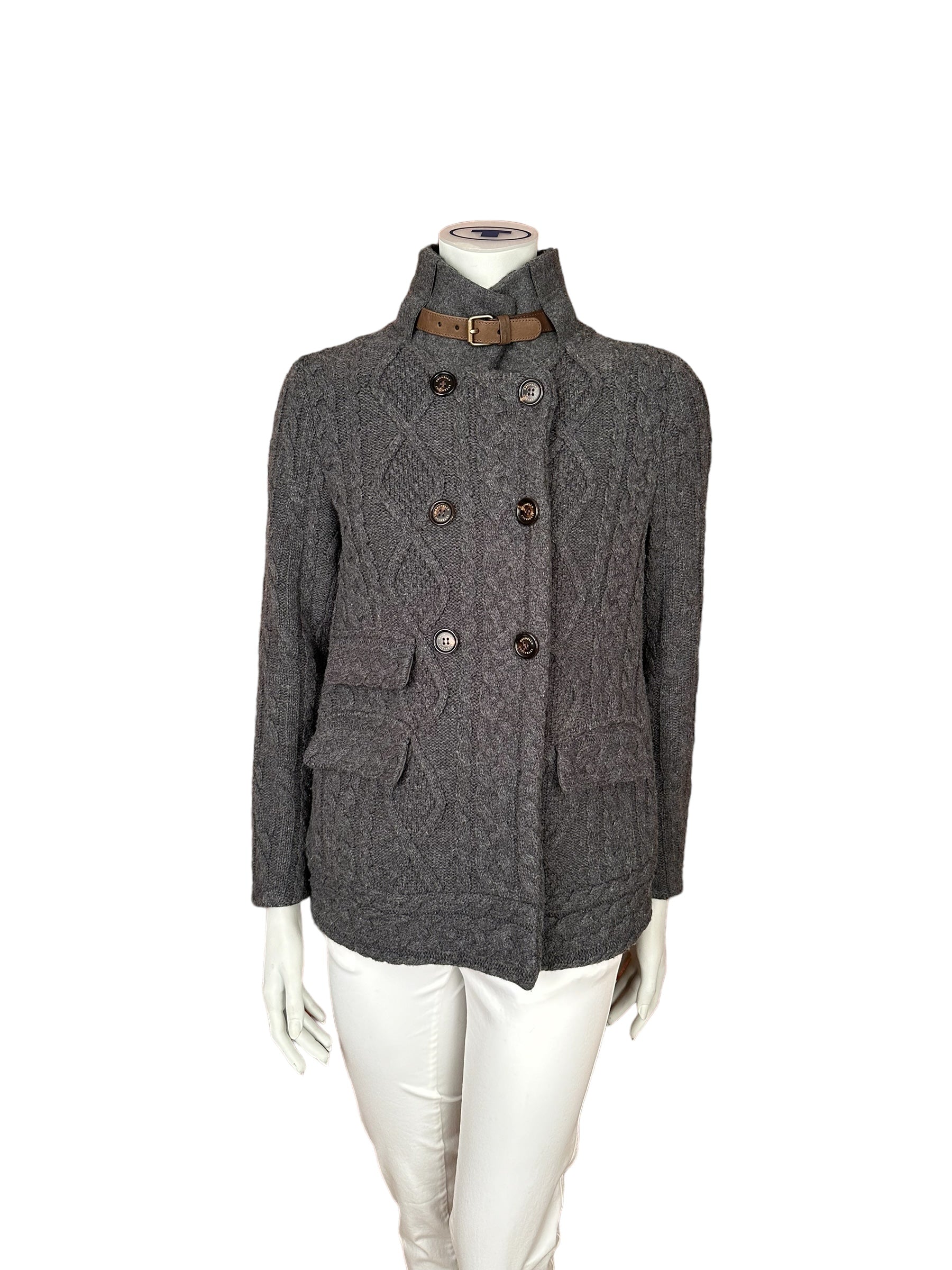 Brunello Cucinelli Caban Jacke Kurzmantel mit Kaschmir IT 42 (DE 38/40)