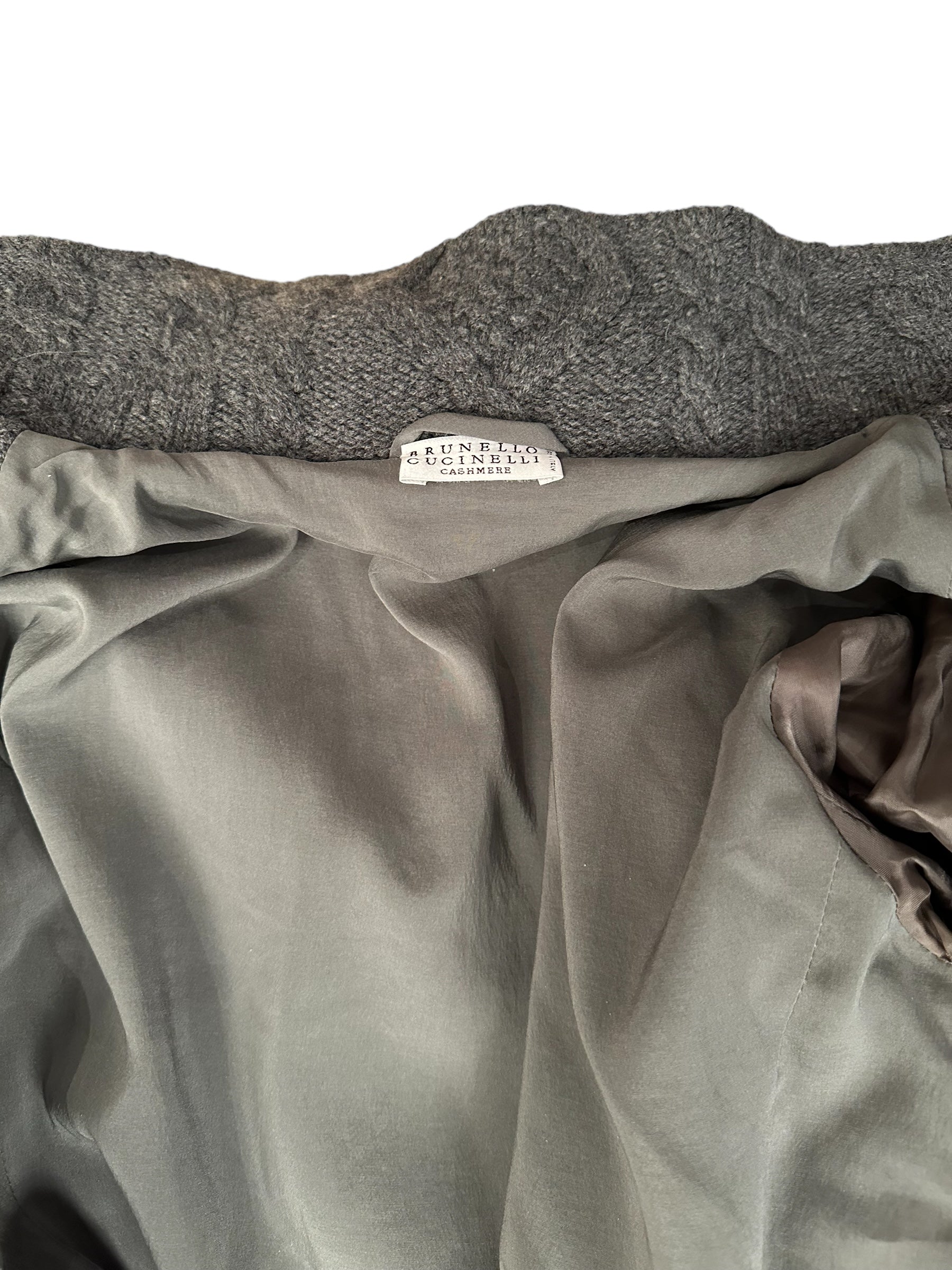 Brunello Cucinelli Caban Jacke Kurzmantel mit Kaschmir IT 42 (DE 38/40)