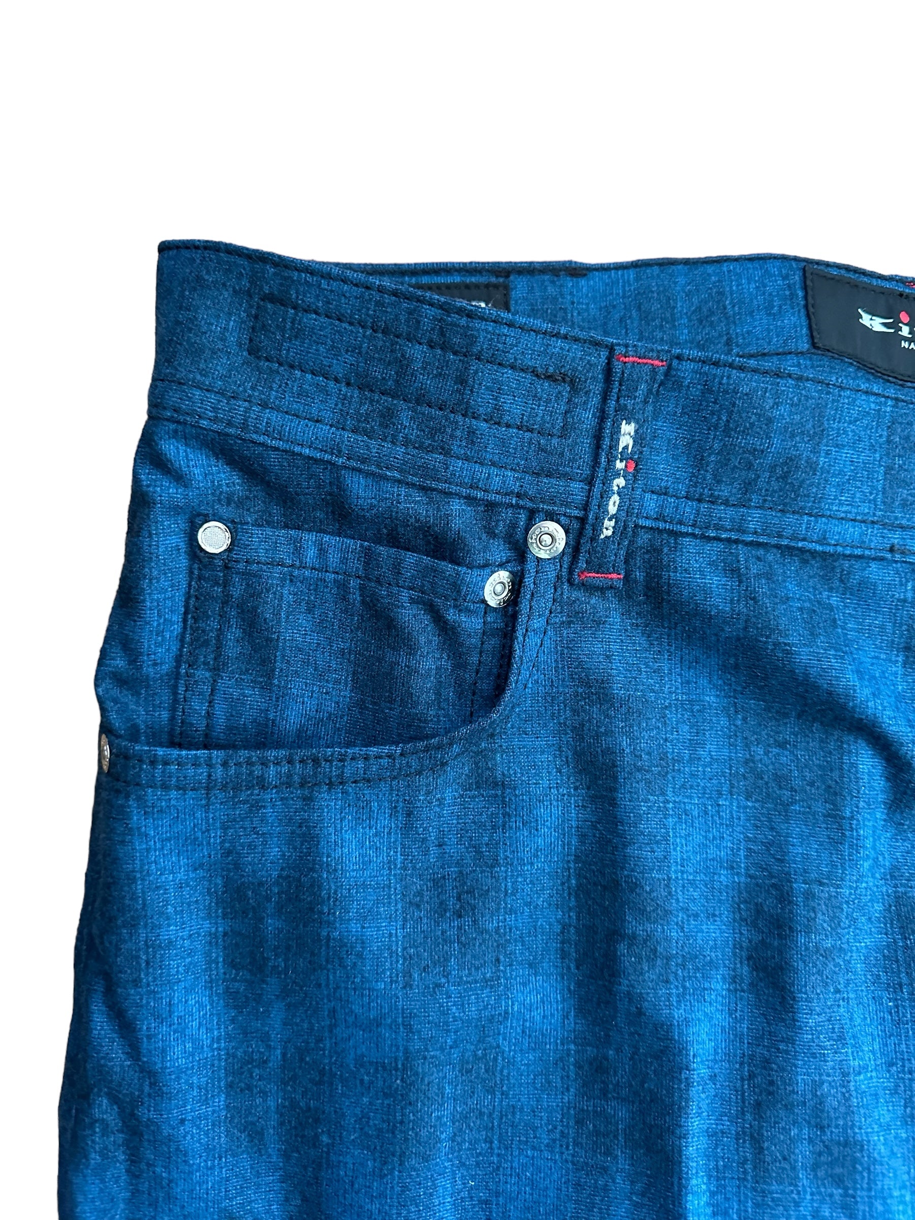 Kiton trousers wool with cashmere 34 (33) blue new