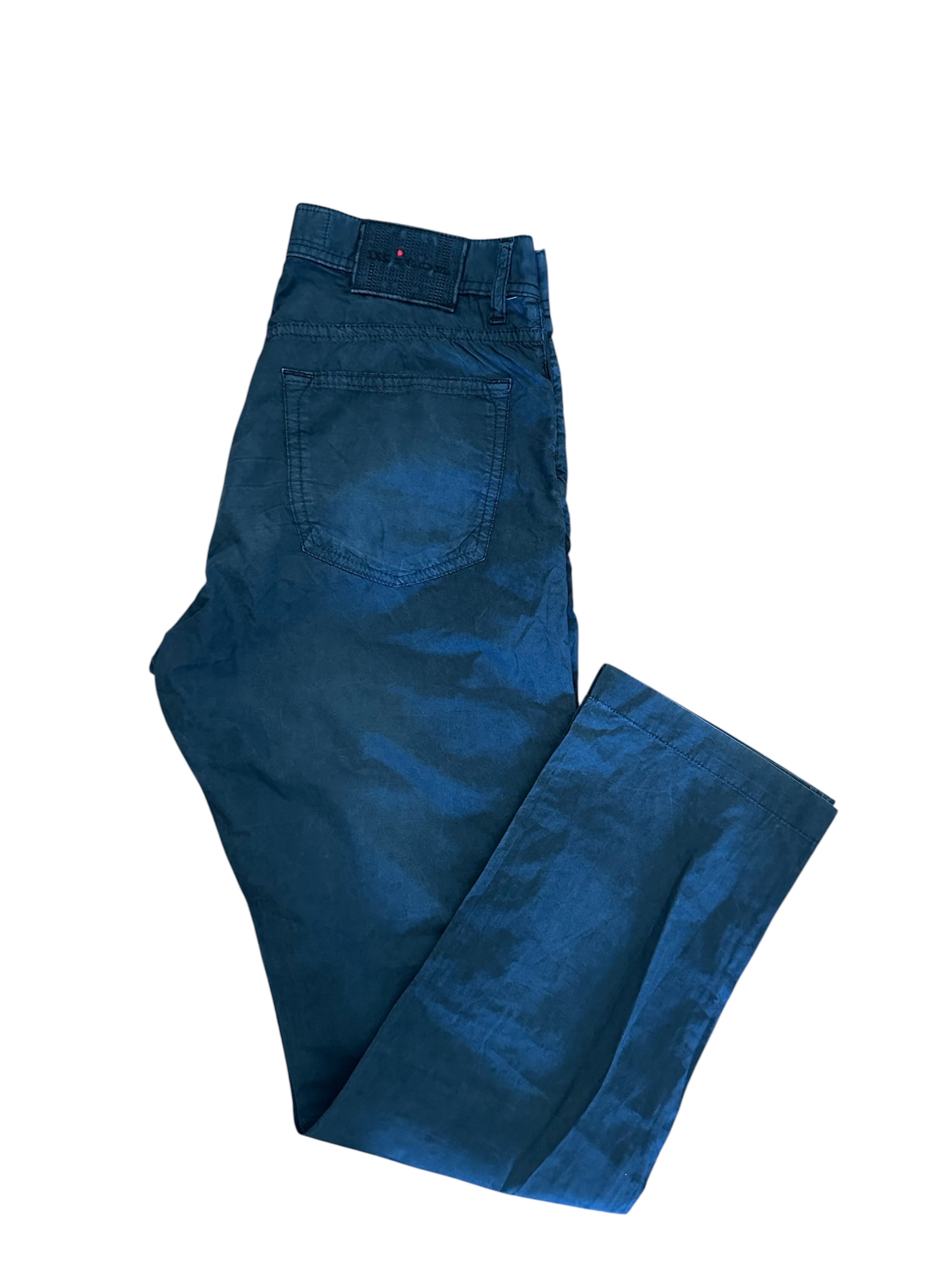 Kiton Hose blau 100% Baumwolle Sommerhose Chino sehr luftig und bequem