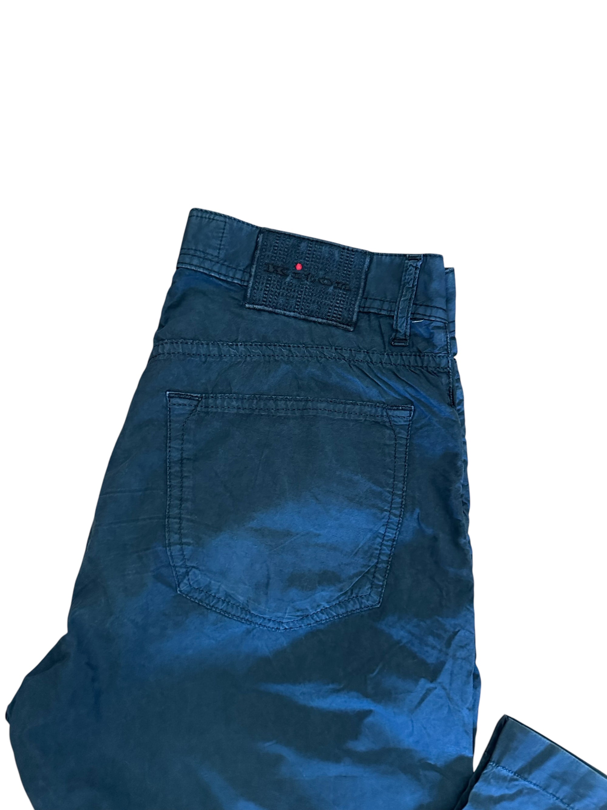 Kiton Hose blau 100% Baumwolle Sommerhose Chino sehr luftig und bequem