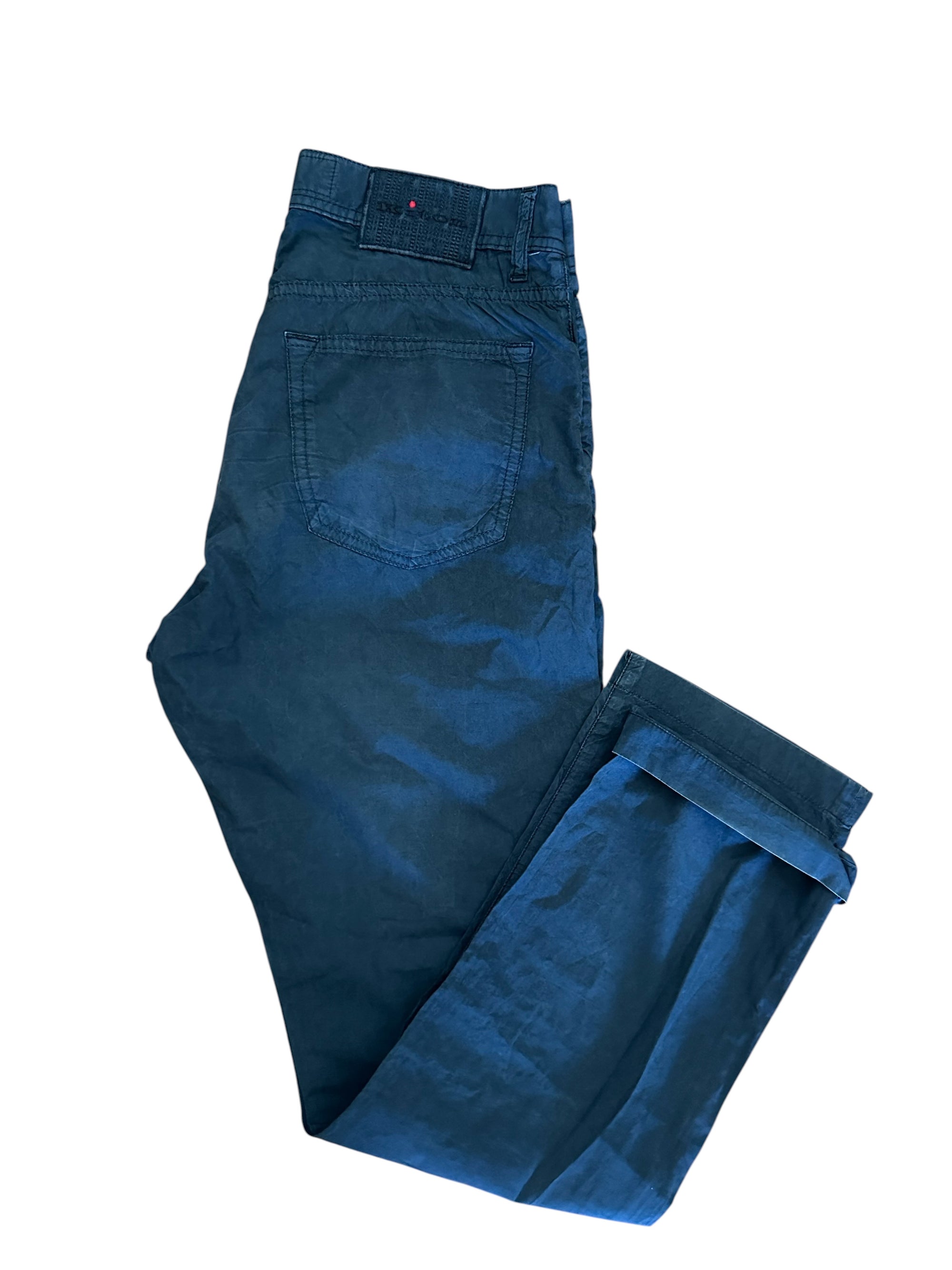 Kiton Hose blau 100% Baumwolle Sommerhose Chino sehr luftig und bequem