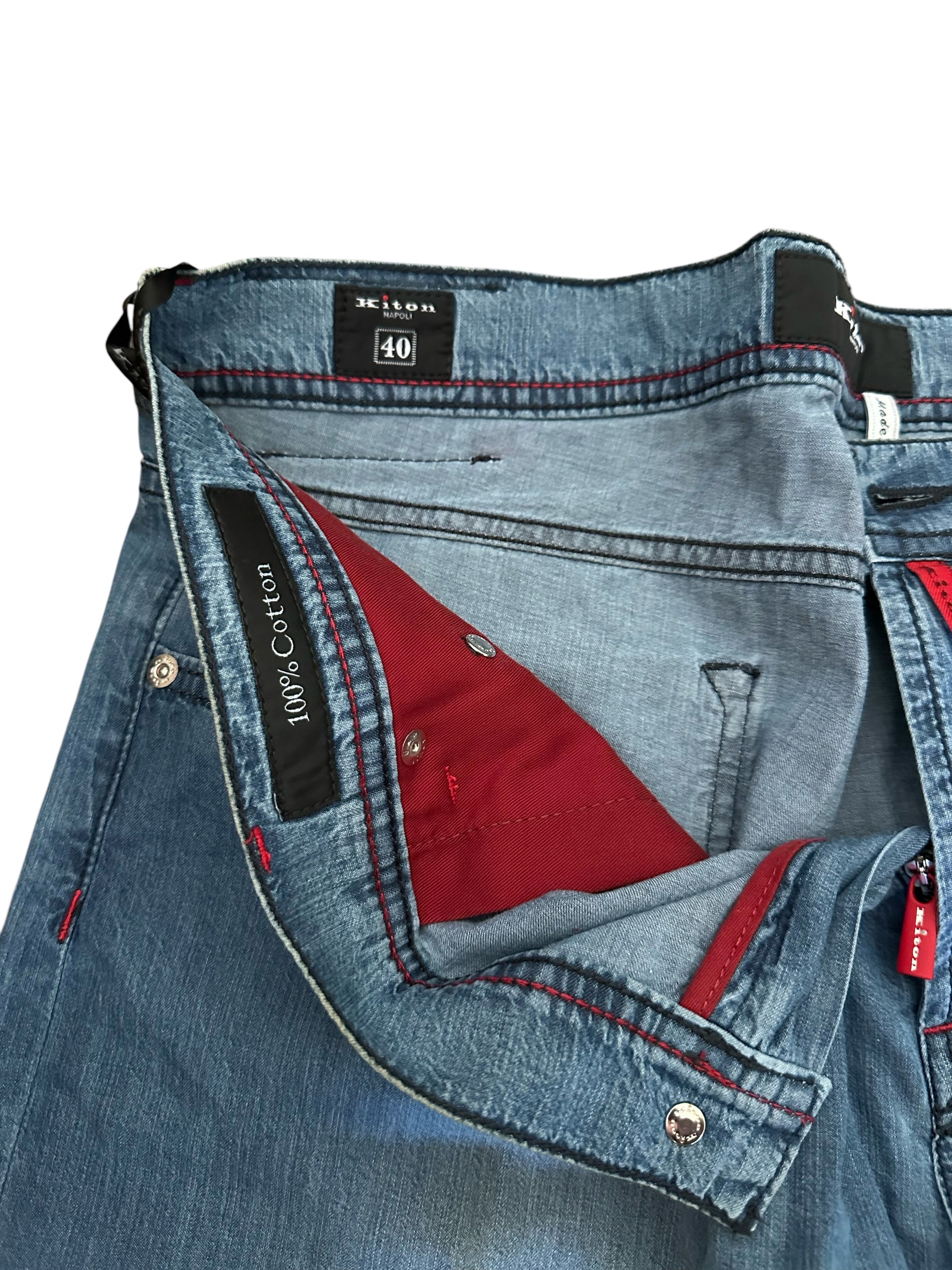 Kiton jeans blue 50 (34) light wash Article no.: 1009