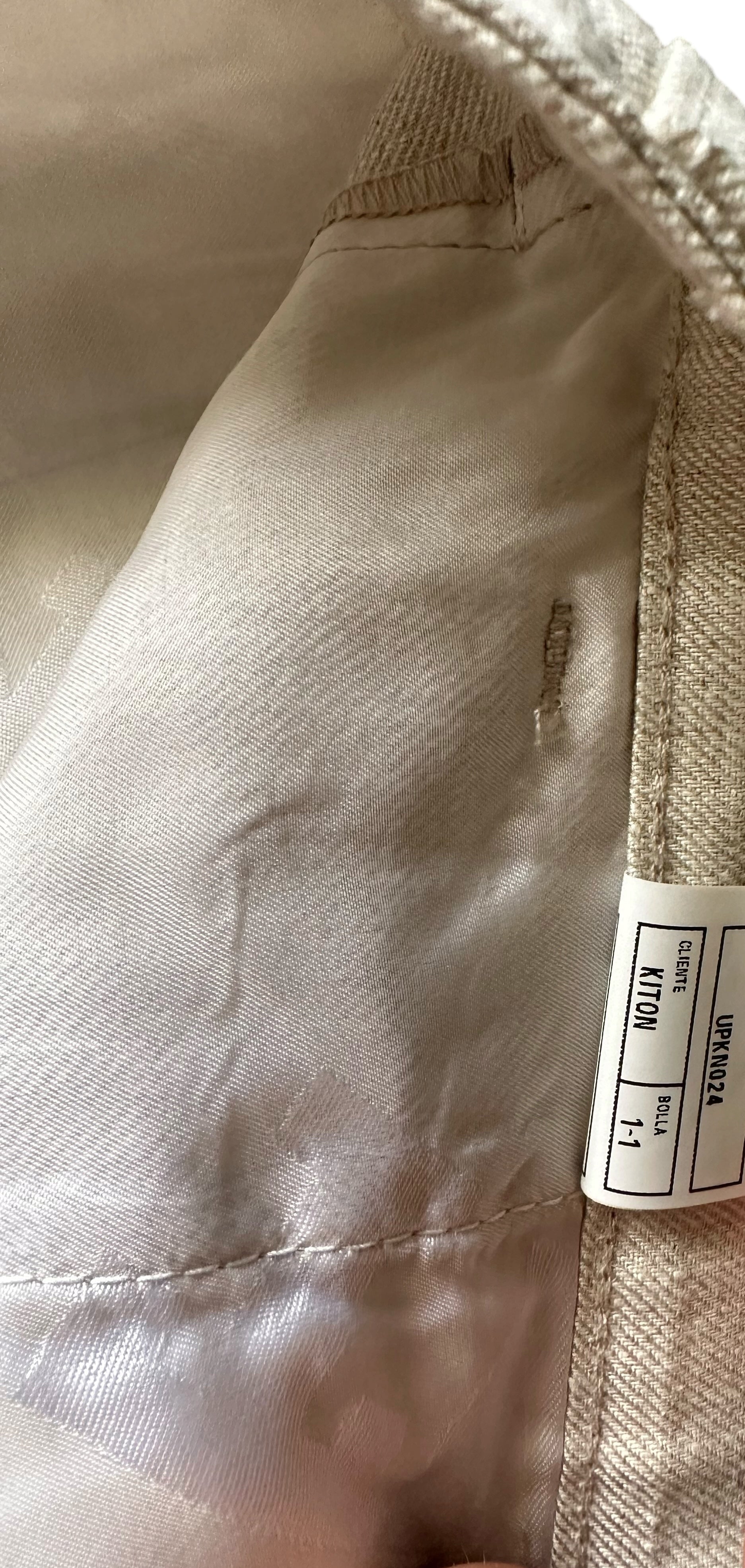 Kiton Hose Leinen Sommerhose Chino Cargo sehr bequem