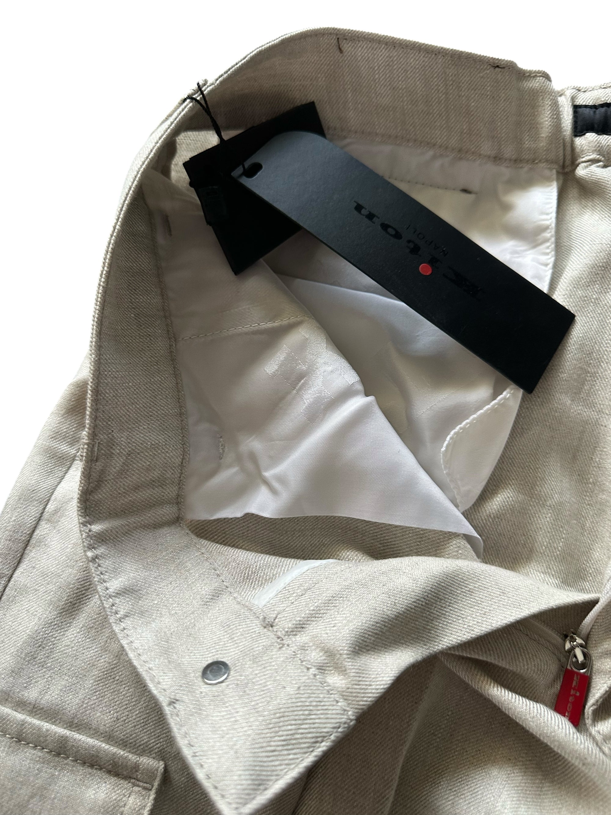 Kiton Hose Leinen Sommerhose Chino Cargo sehr bequem