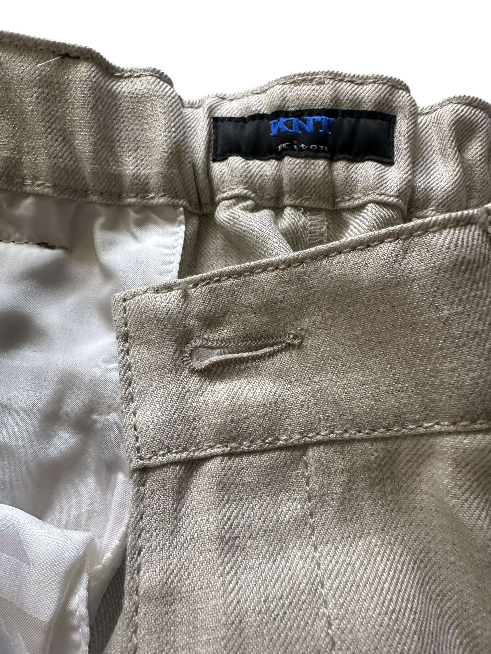 Kiton Hose Leinen Sommerhose Chino Cargo sehr bequem