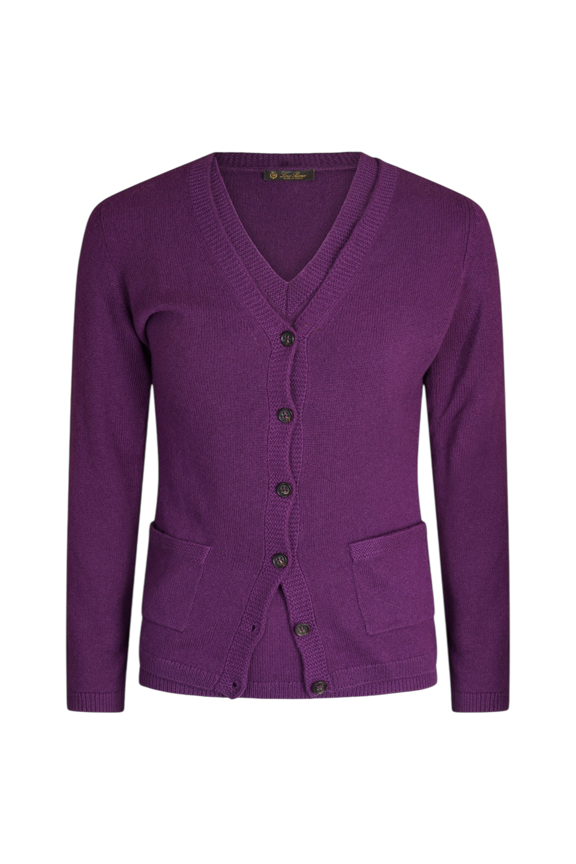 Loro Piana Twin Set Strickjacke aus Kaschmir Damen 38 S/M lila Strick