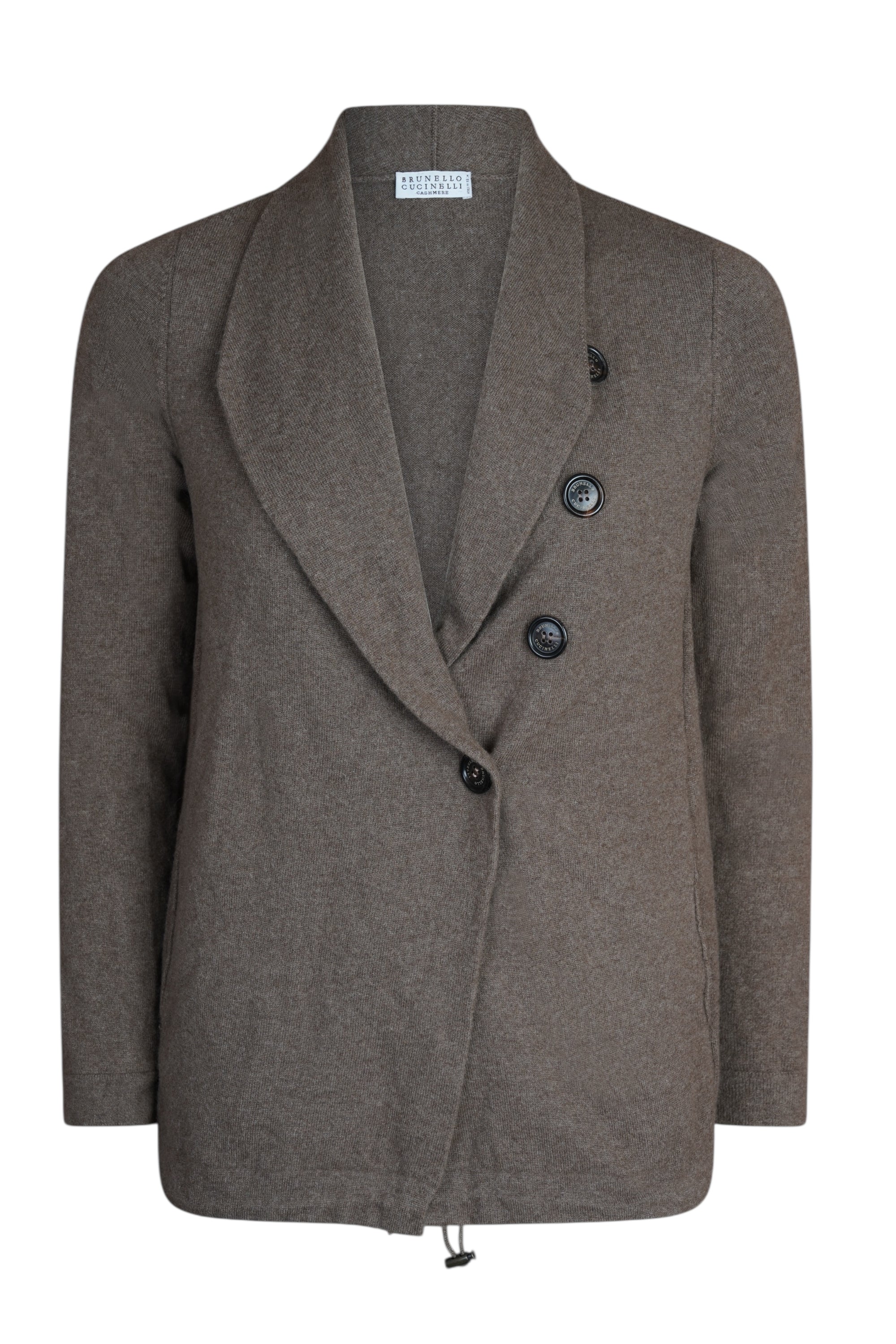 Brunello Cucinelli Cardigan Kaschmir braun mit Außentaschen Strickjacke