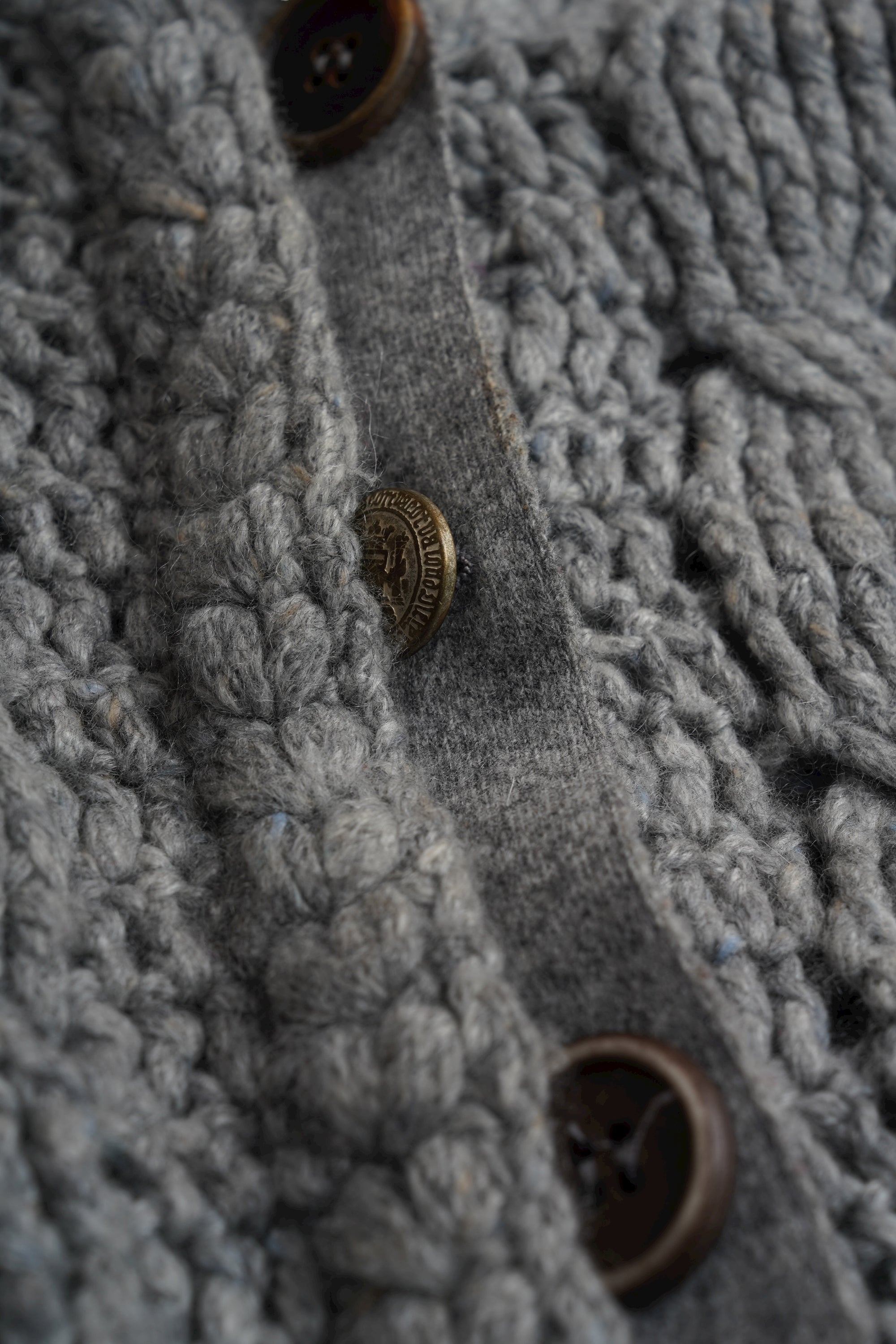 Brunello Cucinelli Strickjacke Kaschmir Grobstrick grau