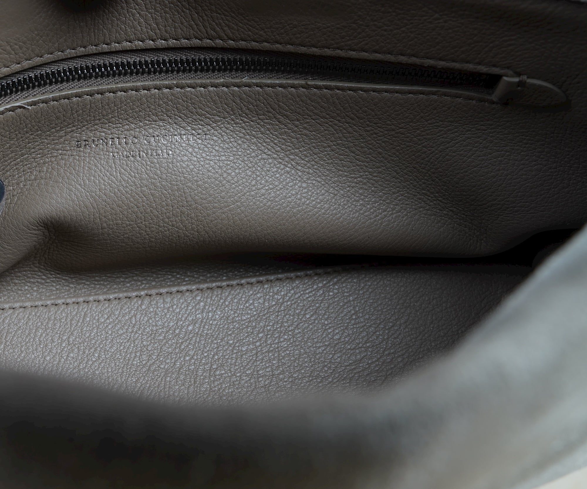 Brunello Cucinelli BC Duo hobo bag in sueded calfskin handbag with monili