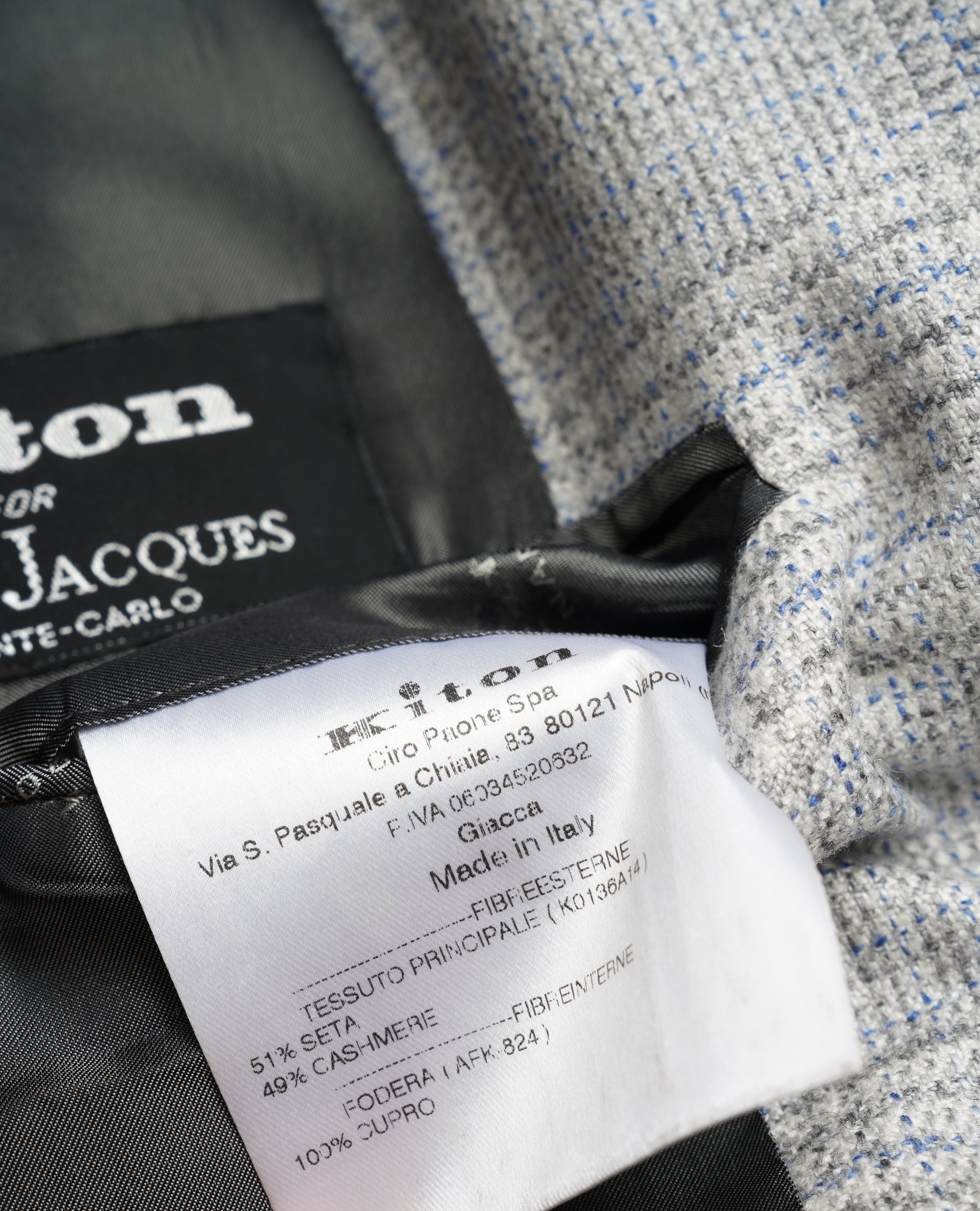 Kiton 夹克西装外套棉白色 54 夏季新款