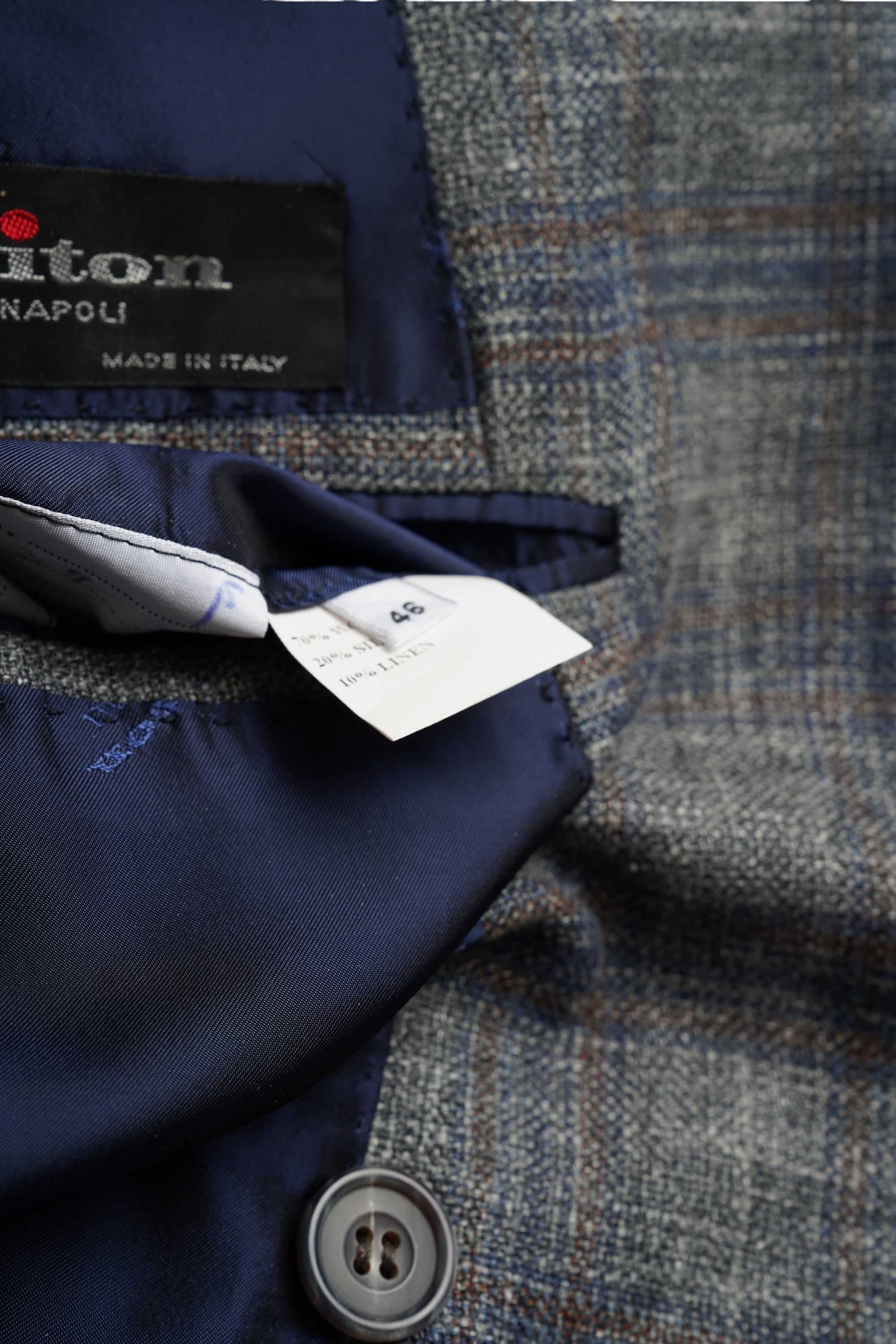 Kiton 夹克西装外套棉白色 54 夏季新款