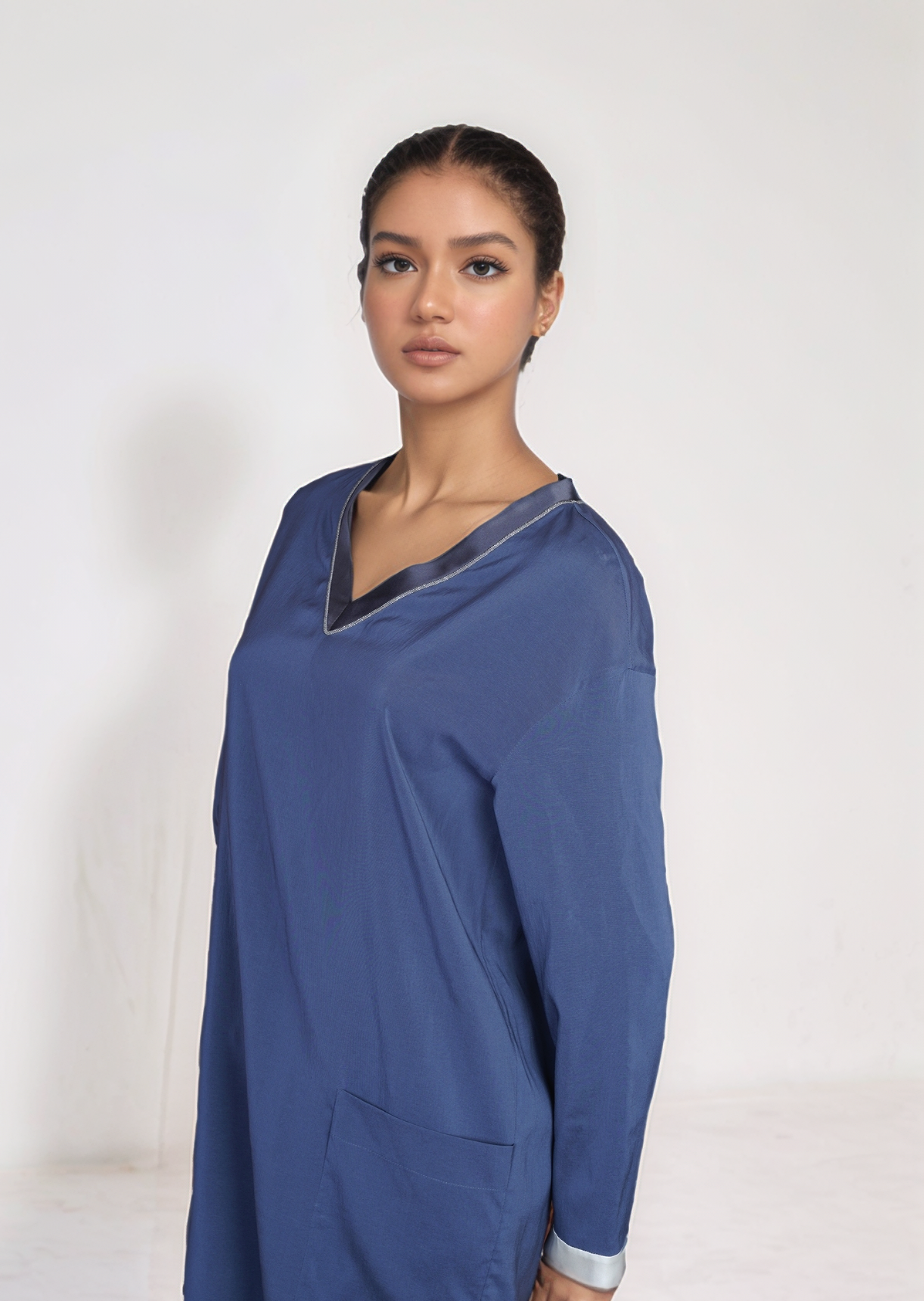 Brunello Cucinelli sommerliches Kleid Shirt aus Seide mit  Monili Detail