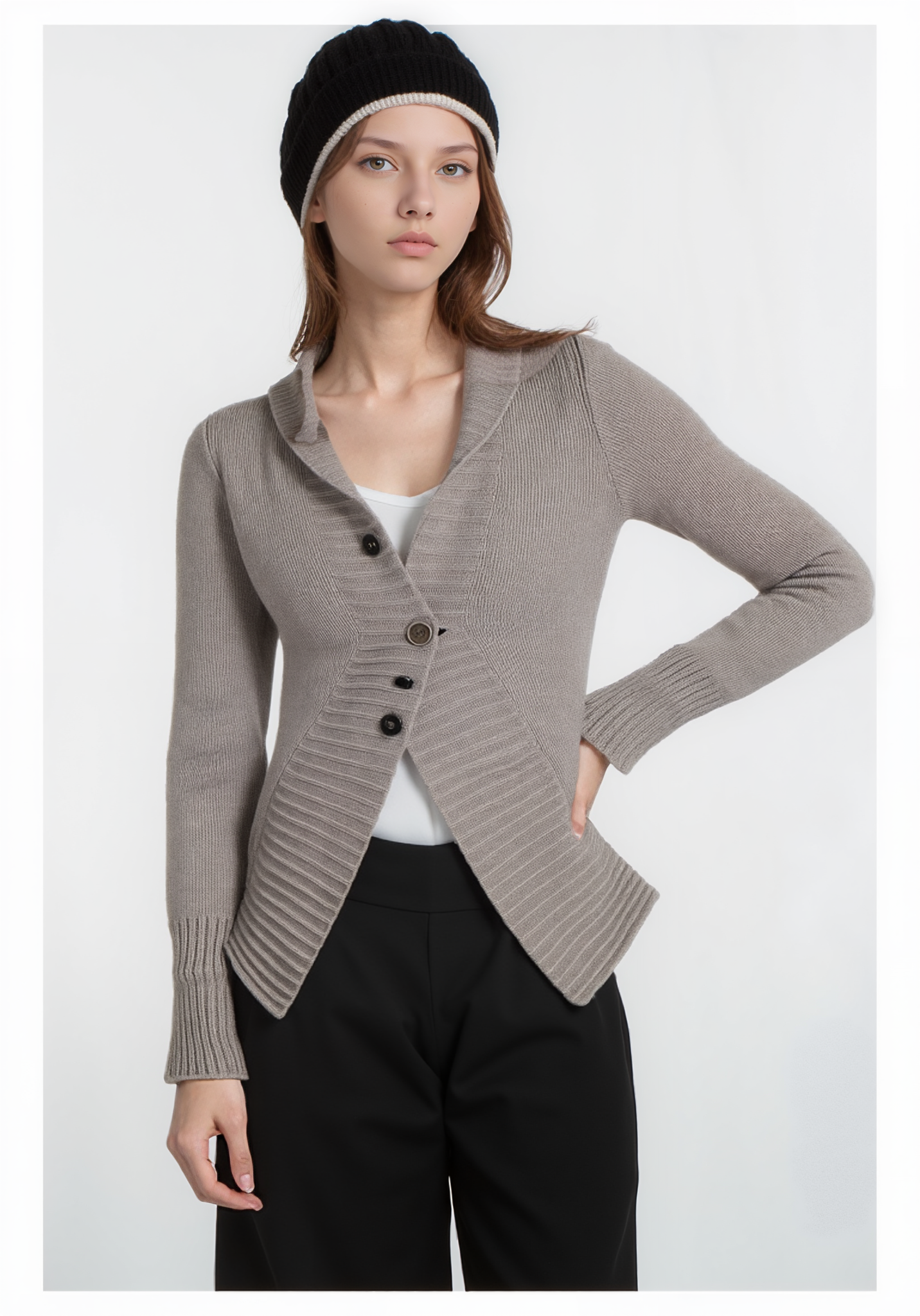 Brunello Cucinelli Strickjacke Kaschmir Dazzling Grobstrick Silberfäden Lurex