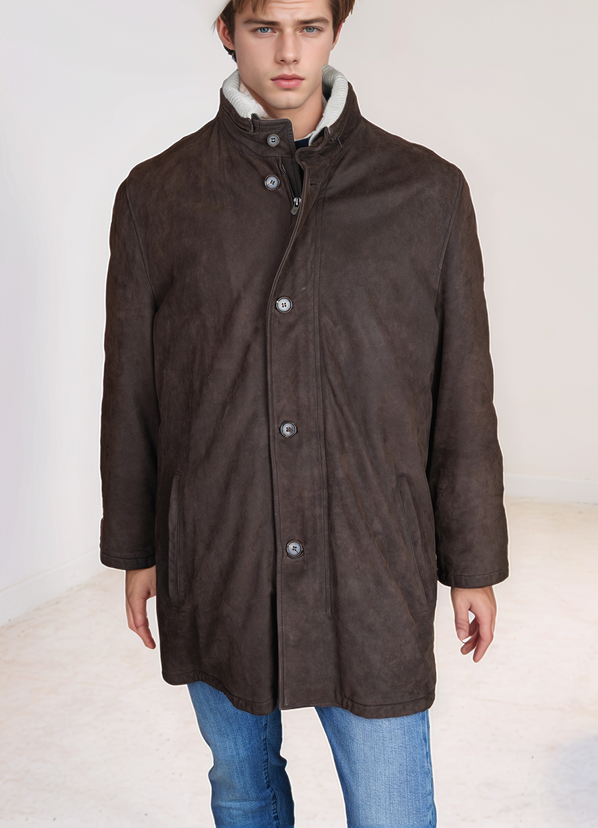 Kiton double-breasted cashmere coat