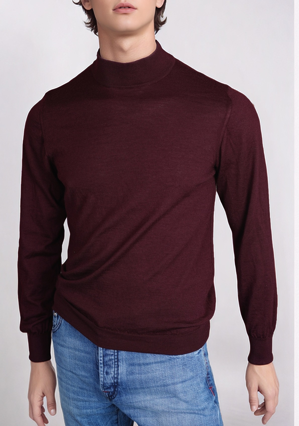 Brioni Pull Pull à col V Pull en coton/cachemire/soie