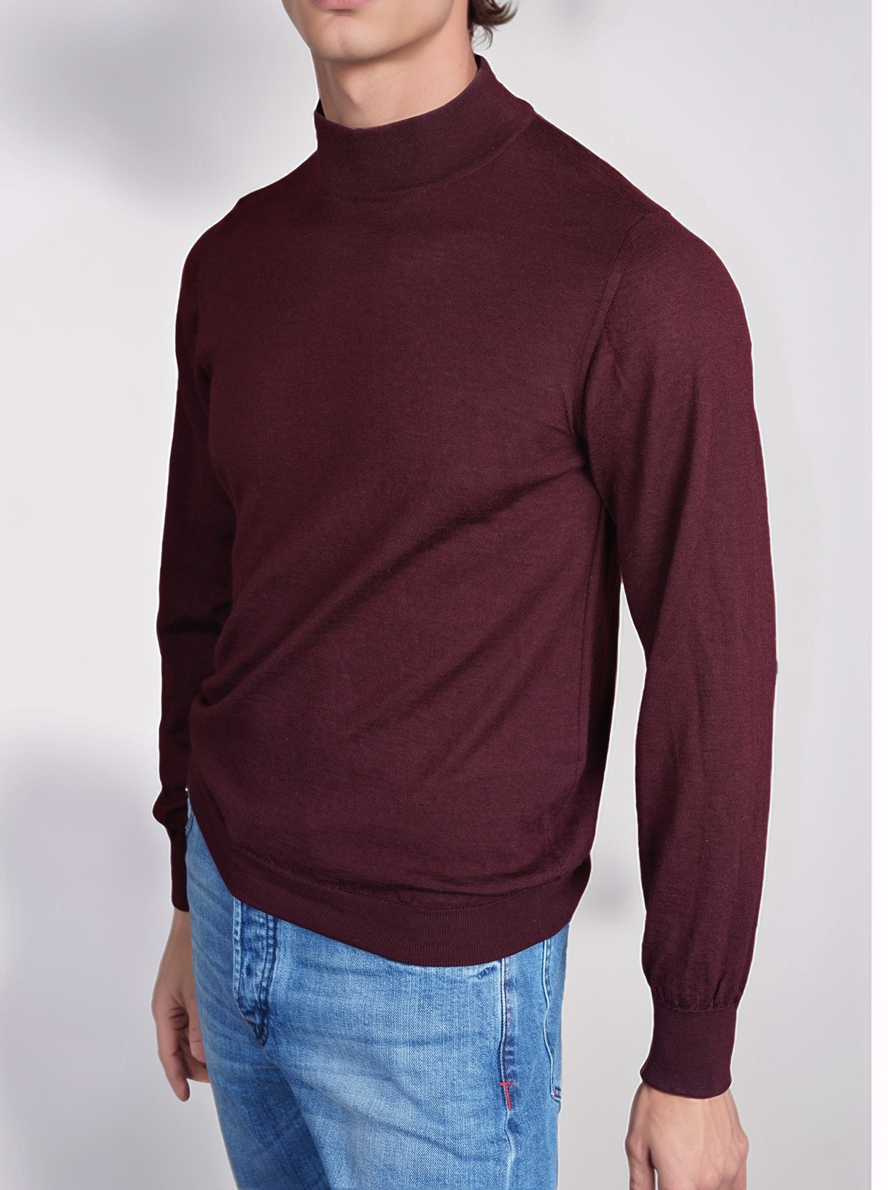 Brioni Pull Pull à col V Pull en coton/cachemire/soie